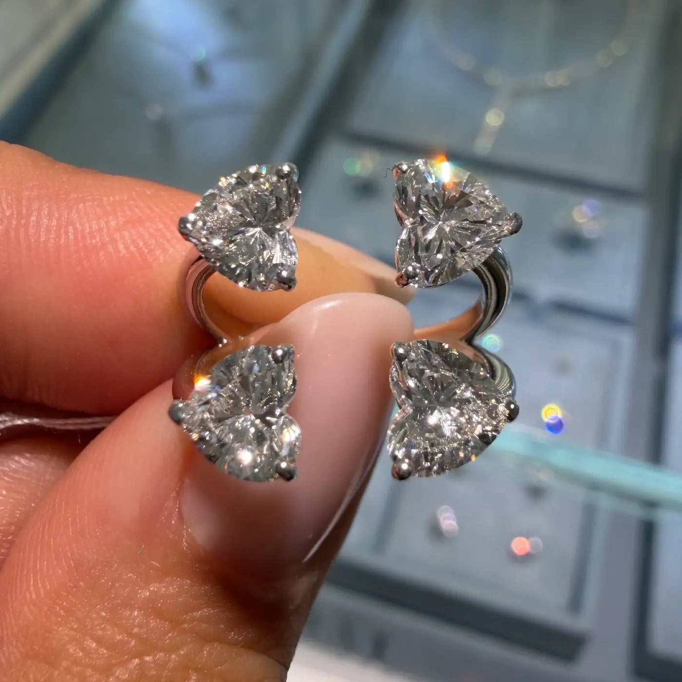 2.17ct Heart Lab Diamond Open Ring