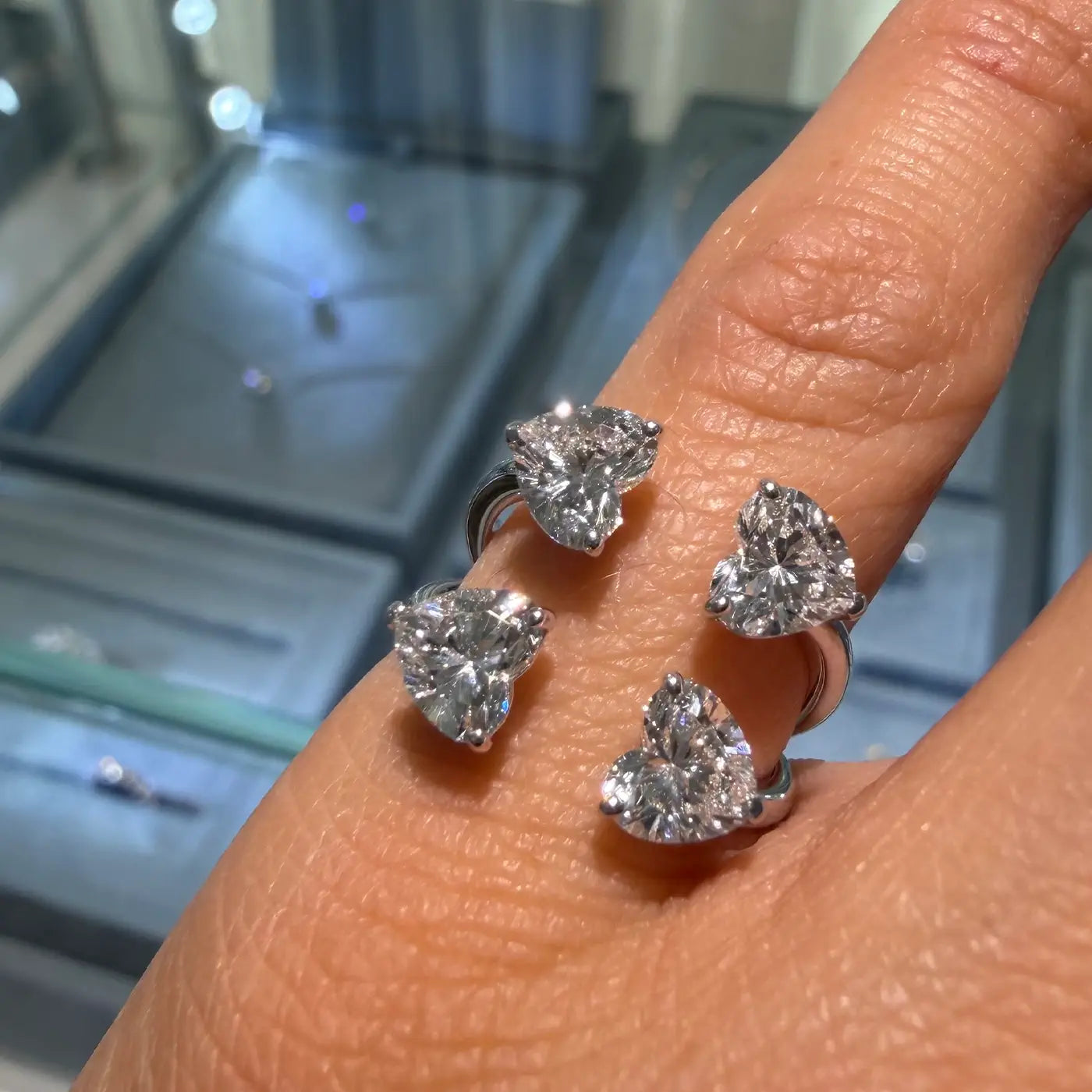 2.17ct Heart Lab Diamond Open Ring