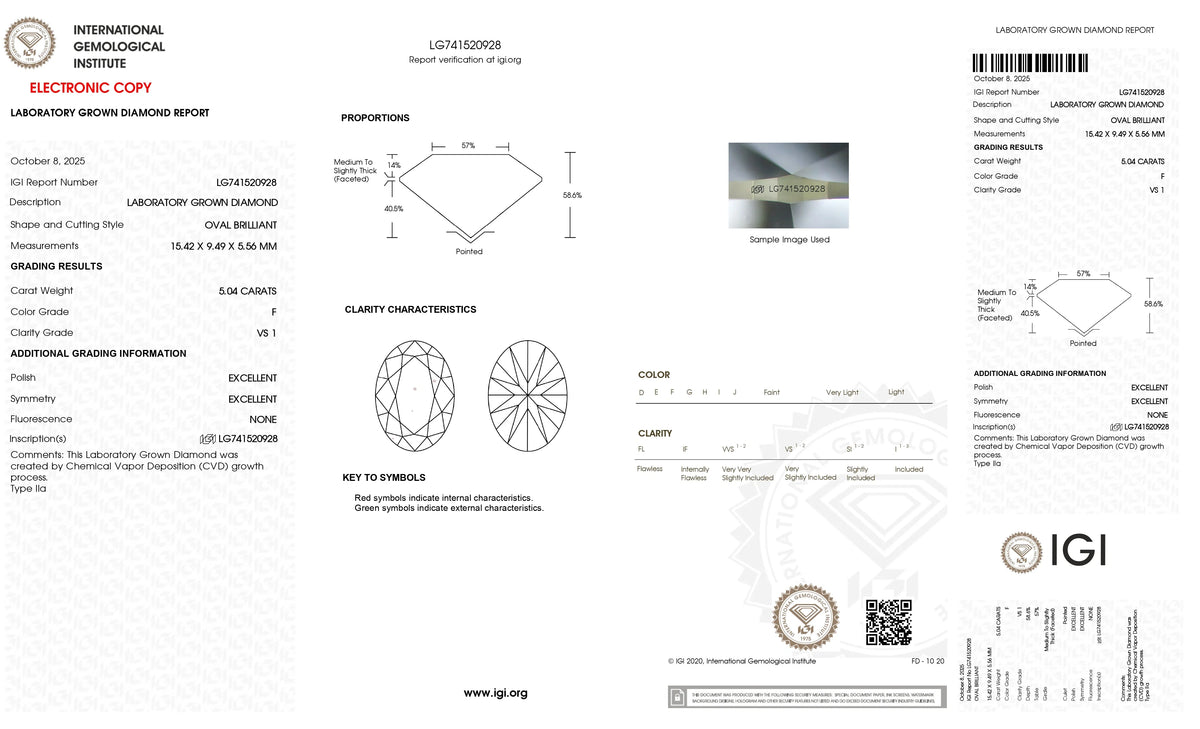 5.04ct Oval Lab Diamond Heart Trilogy | Center Stone Certificate