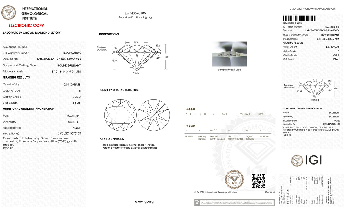 2ct Round Solitaire Earrings | Stone Certificates