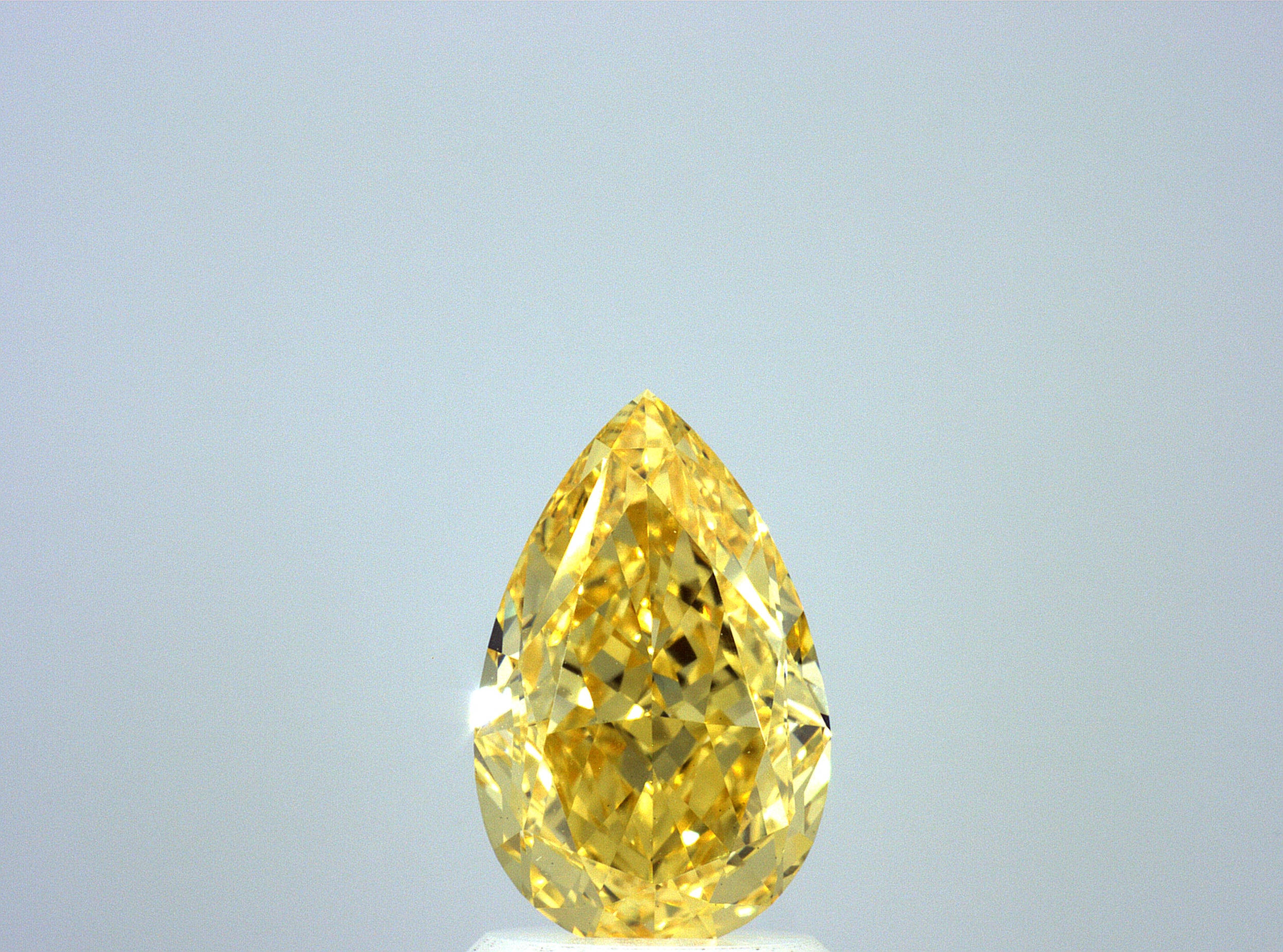 2.07ct Fancy Intense Yellow VS1 Pear Lab Diamond, IGI Certified