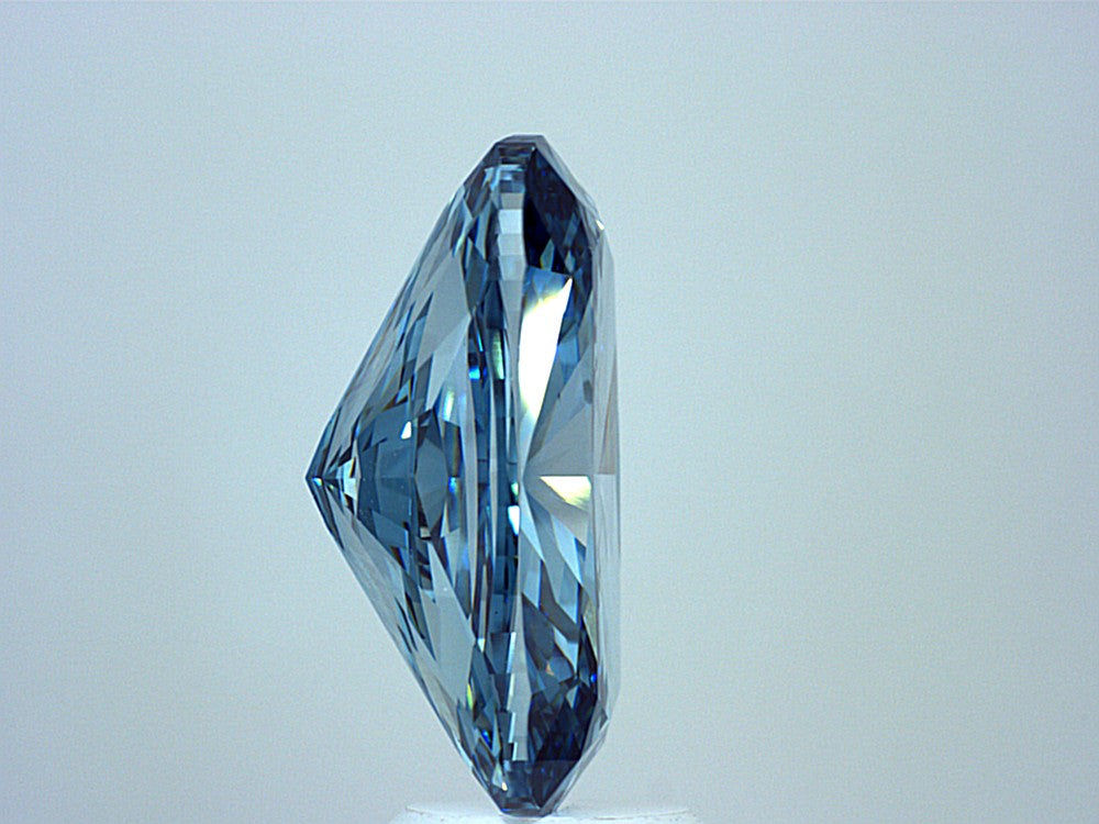 7.04ct Fancy Vivid Blue VS1 Cushion Lab Diamond, IGI Certified