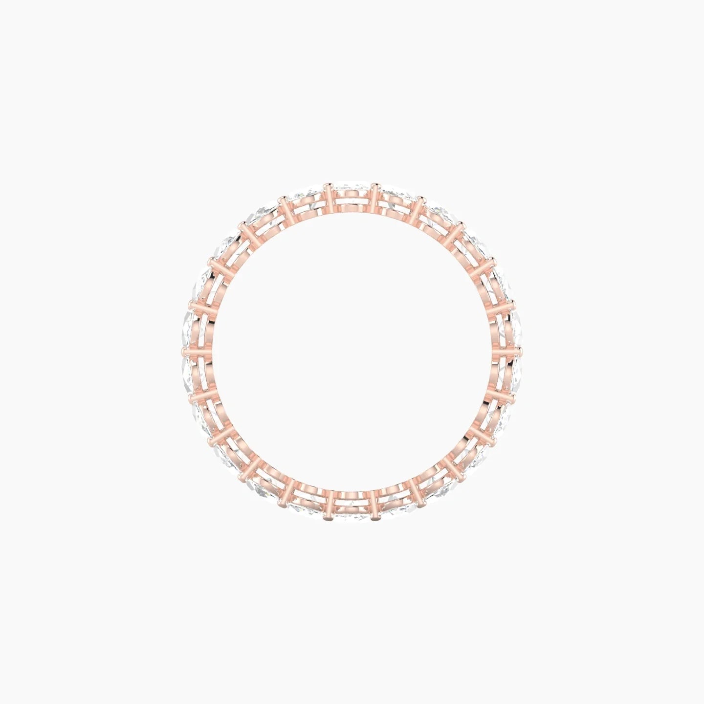 Classic Prong Eternity Ring | 18k Rose Gold 4 x 2.7 mm Oval Lab Diamond