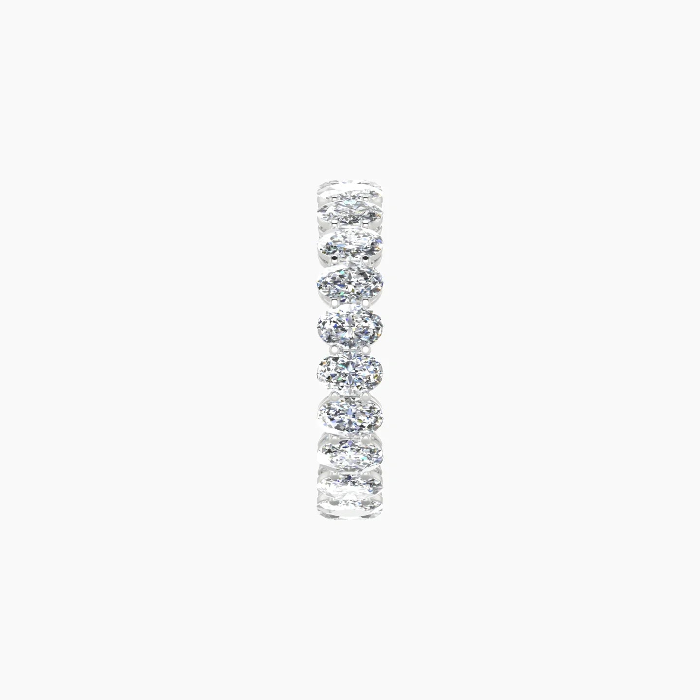 Classic Prong Eternity Ring | 18k White Gold 4 x 2.7 mm Oval Lab Diamond