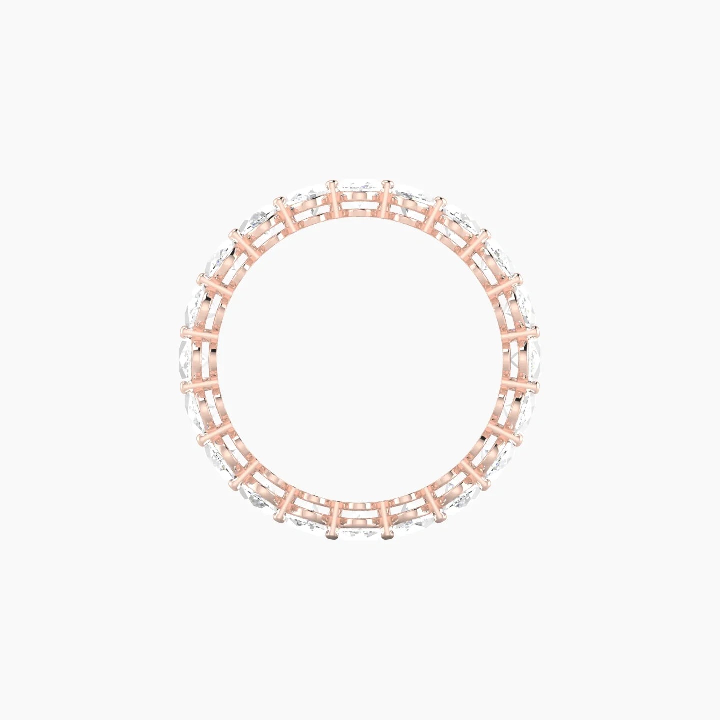 Classic Prong Eternity Ring | 18k Rose Gold 5 x 3 mm Oval Lab Diamond