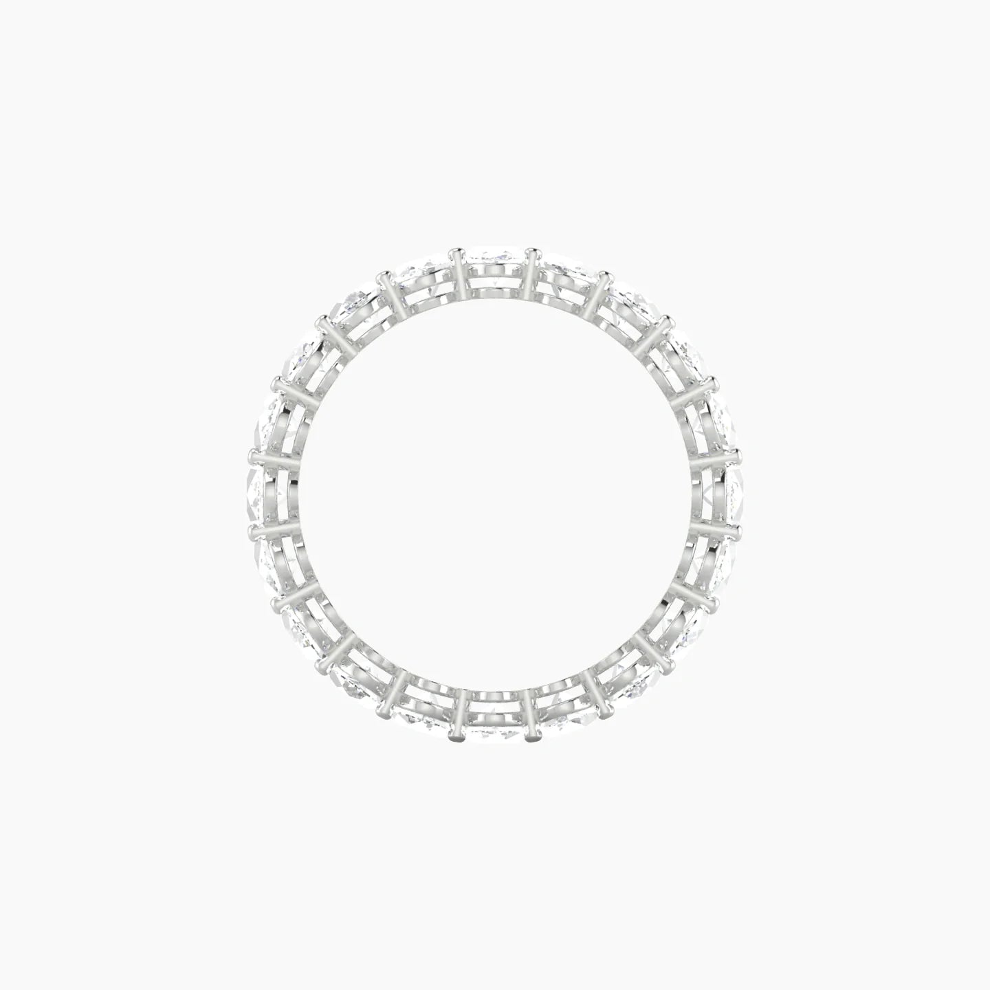 Classic Prong Eternity Ring | 18k White Gold 5 x 3 mm Oval Lab Diamond