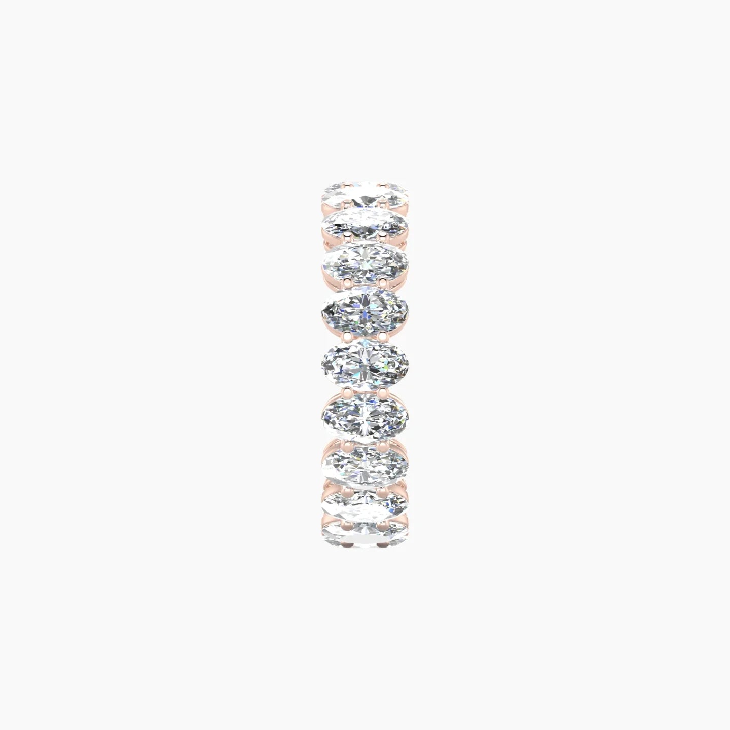 Classic Prong Eternity Ring | 18k Rose Gold 5 x 3 mm Oval Lab Diamond