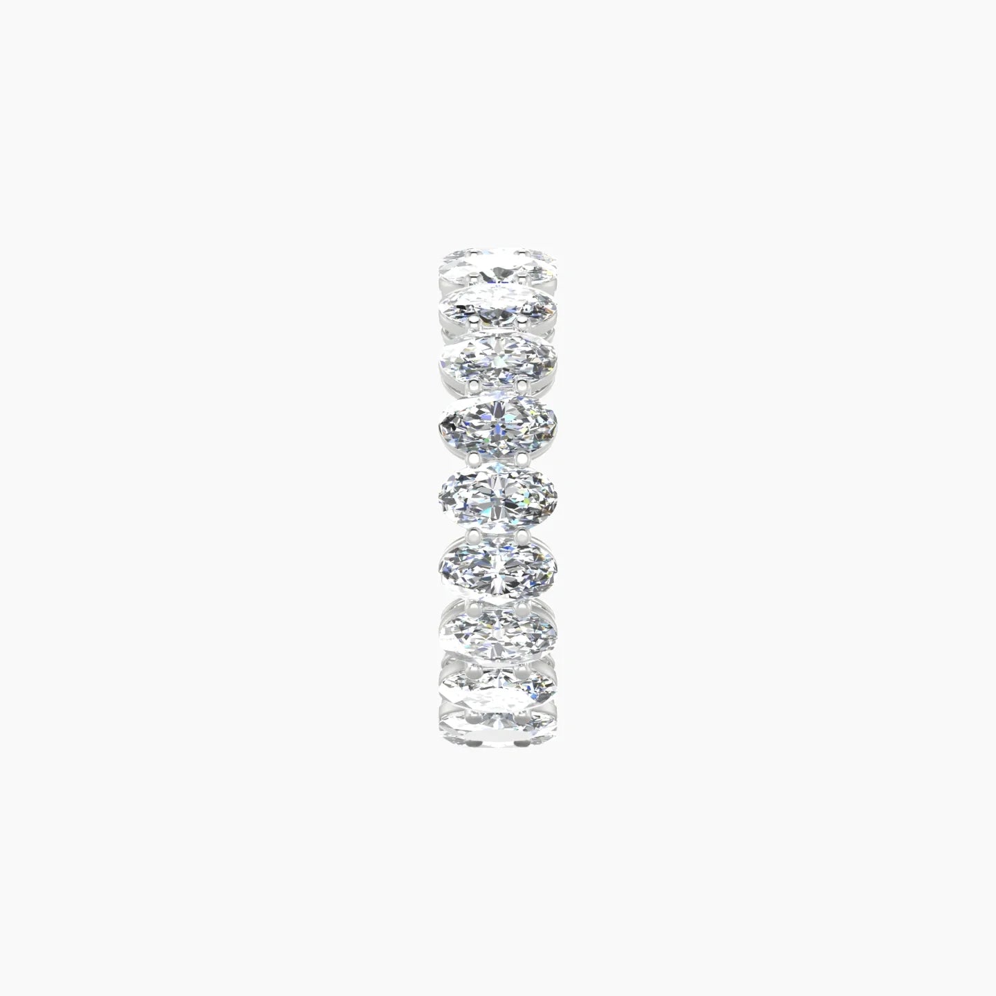Classic Prong Eternity Ring | 18k White Gold 5 x 3 mm Oval Lab Diamond