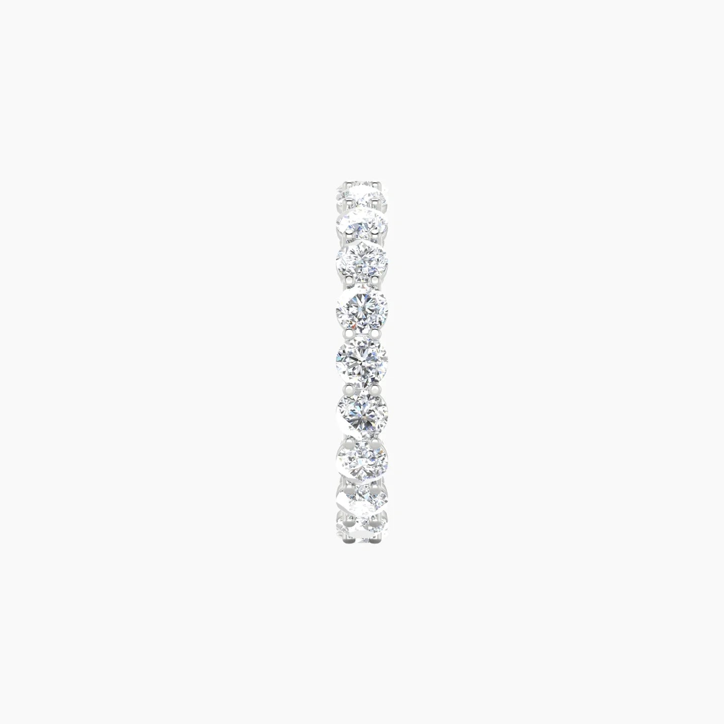 Classic Prong Eternity Ring | 18k White Gold 3 mm Round Lab Diamond