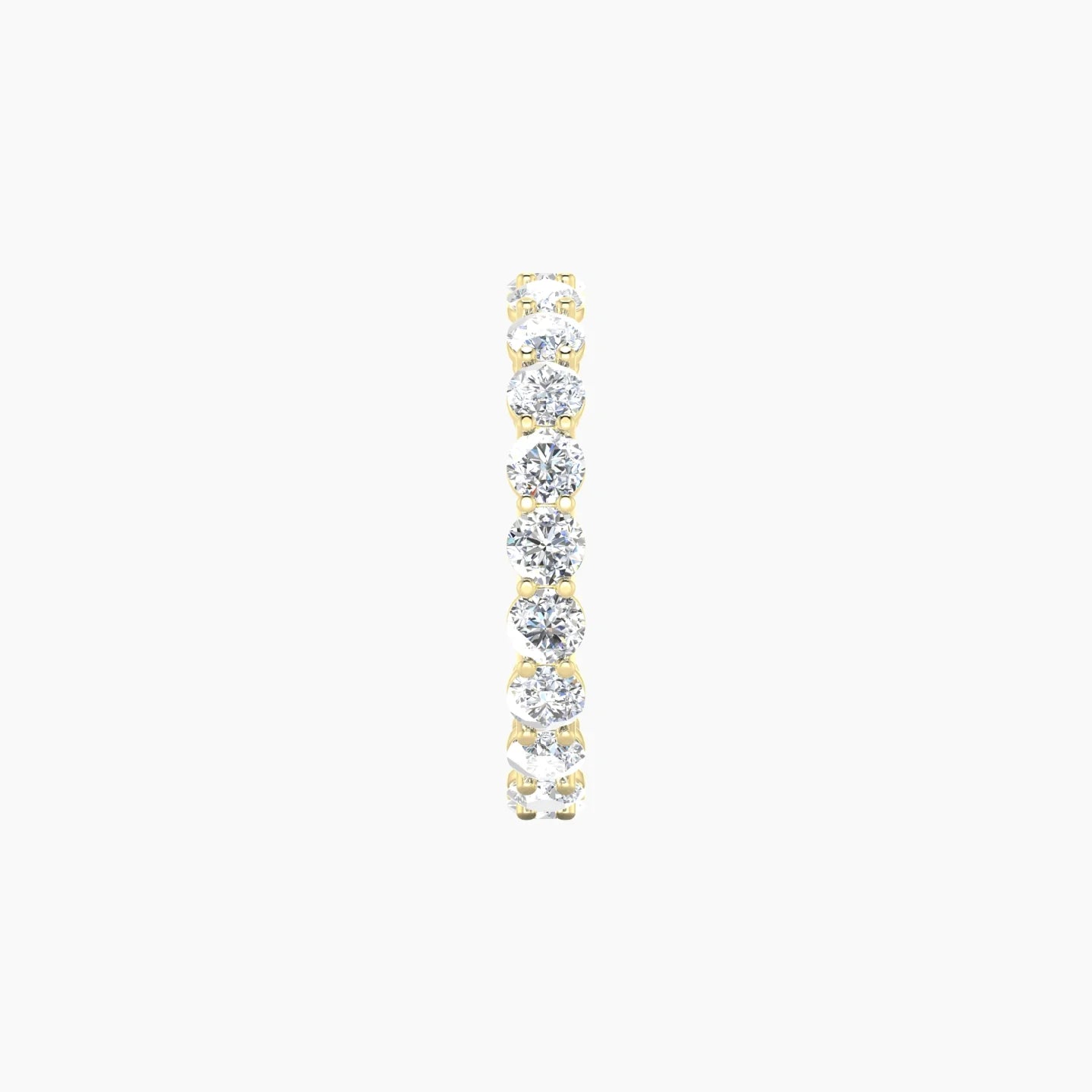 Classic Prong Eternity Ring | 18k Yellow Gold 3 mm Round Lab Diamond