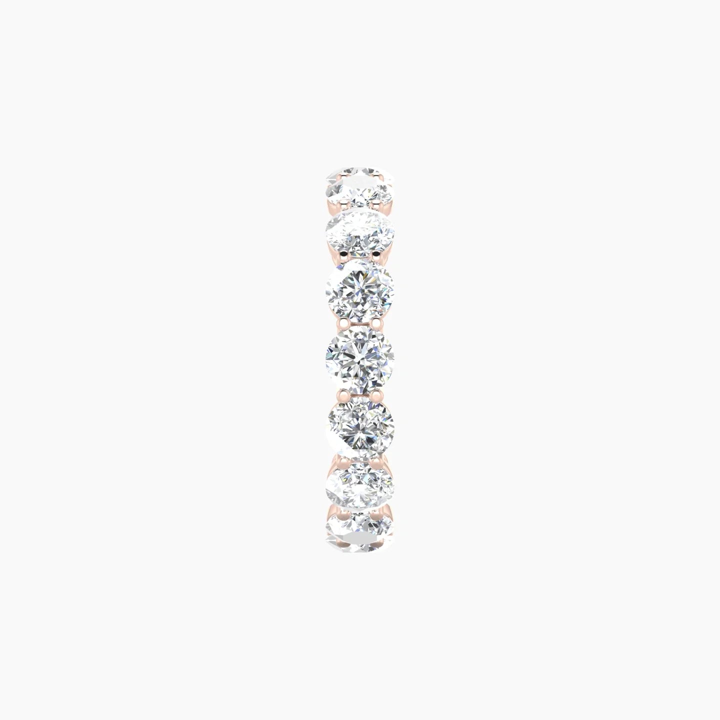Classic Prong Eternity Ring | 18k Rose Gold 4 mm Round Lab Diamond