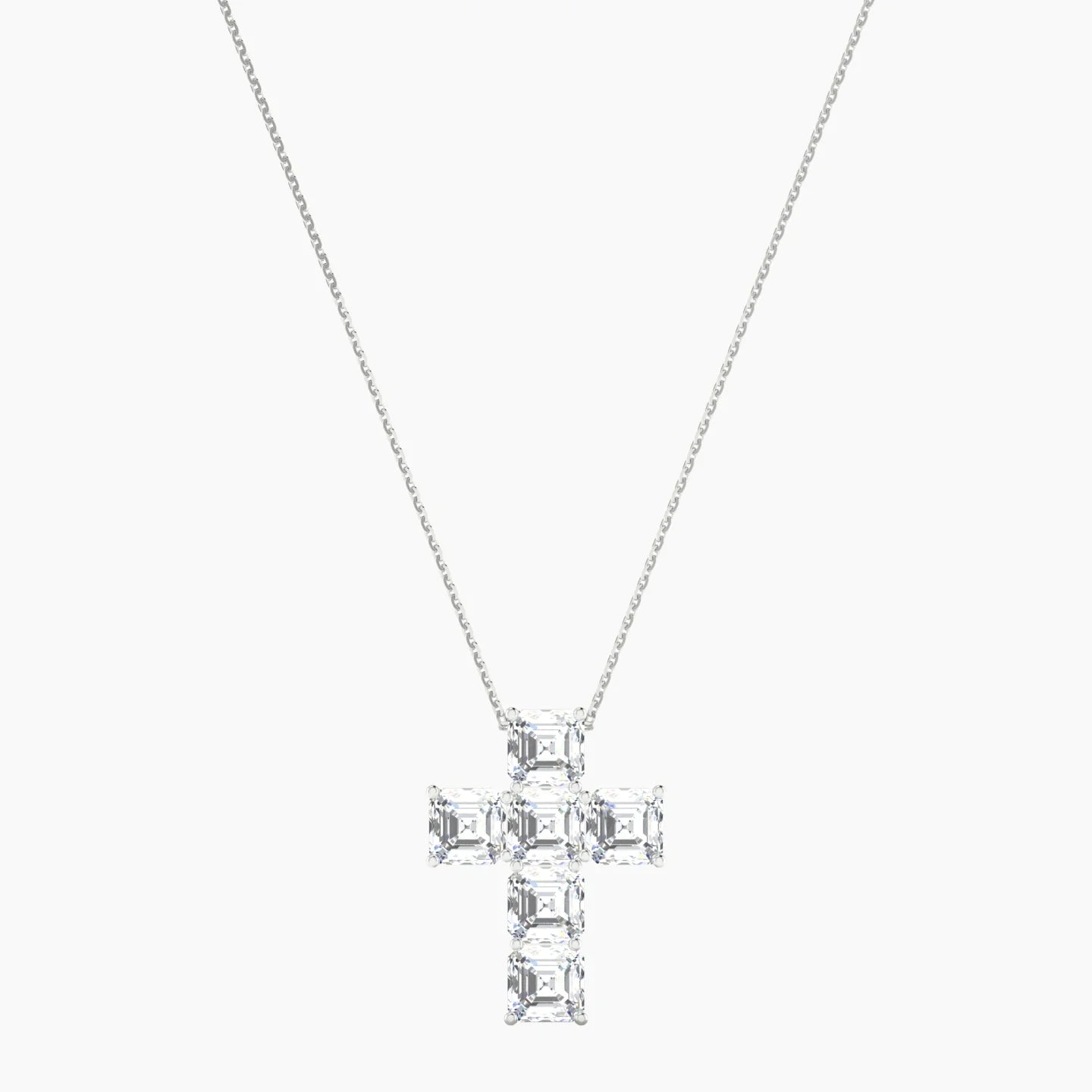 Cross | 18k White Gold 1 ct Lab Diamond Asscher Cut Pendant
