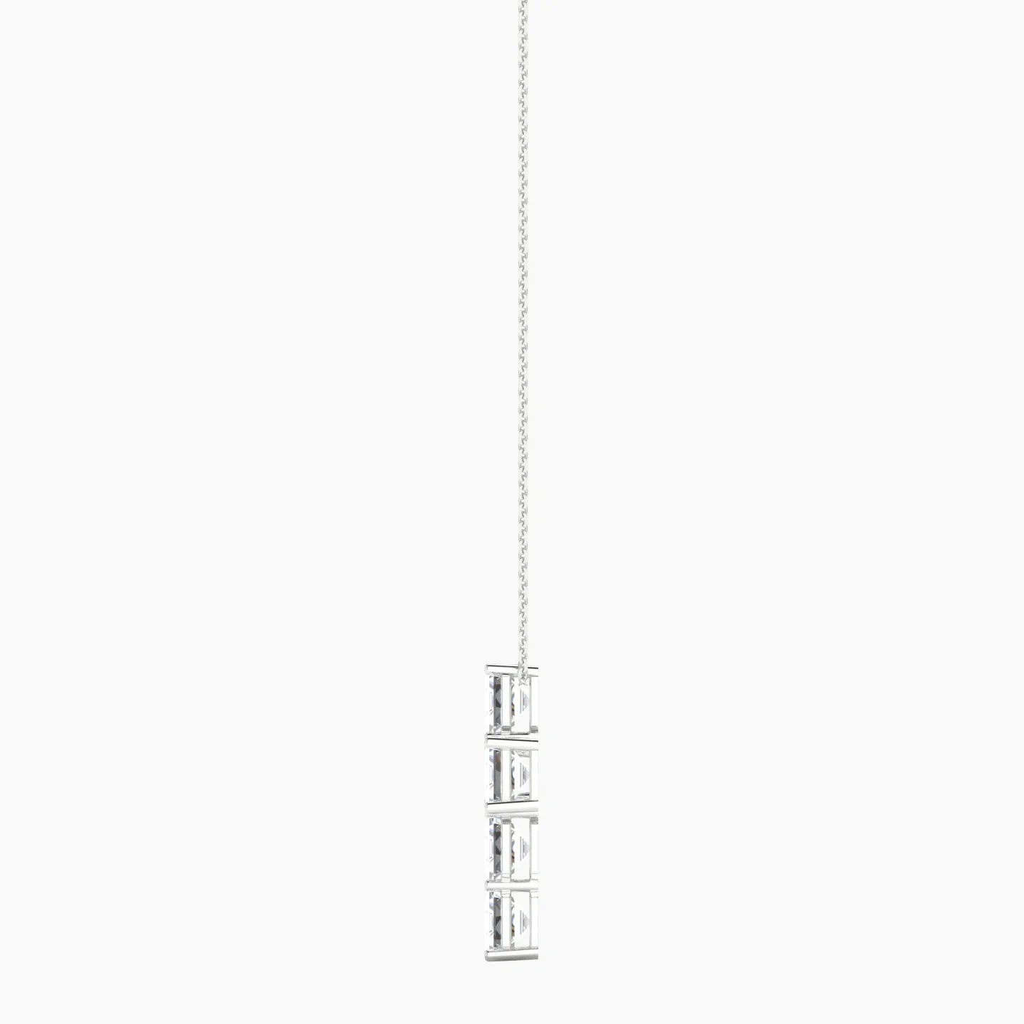 Cross | 18k White Gold 1 ct Lab Diamond Asscher Cut Pendant