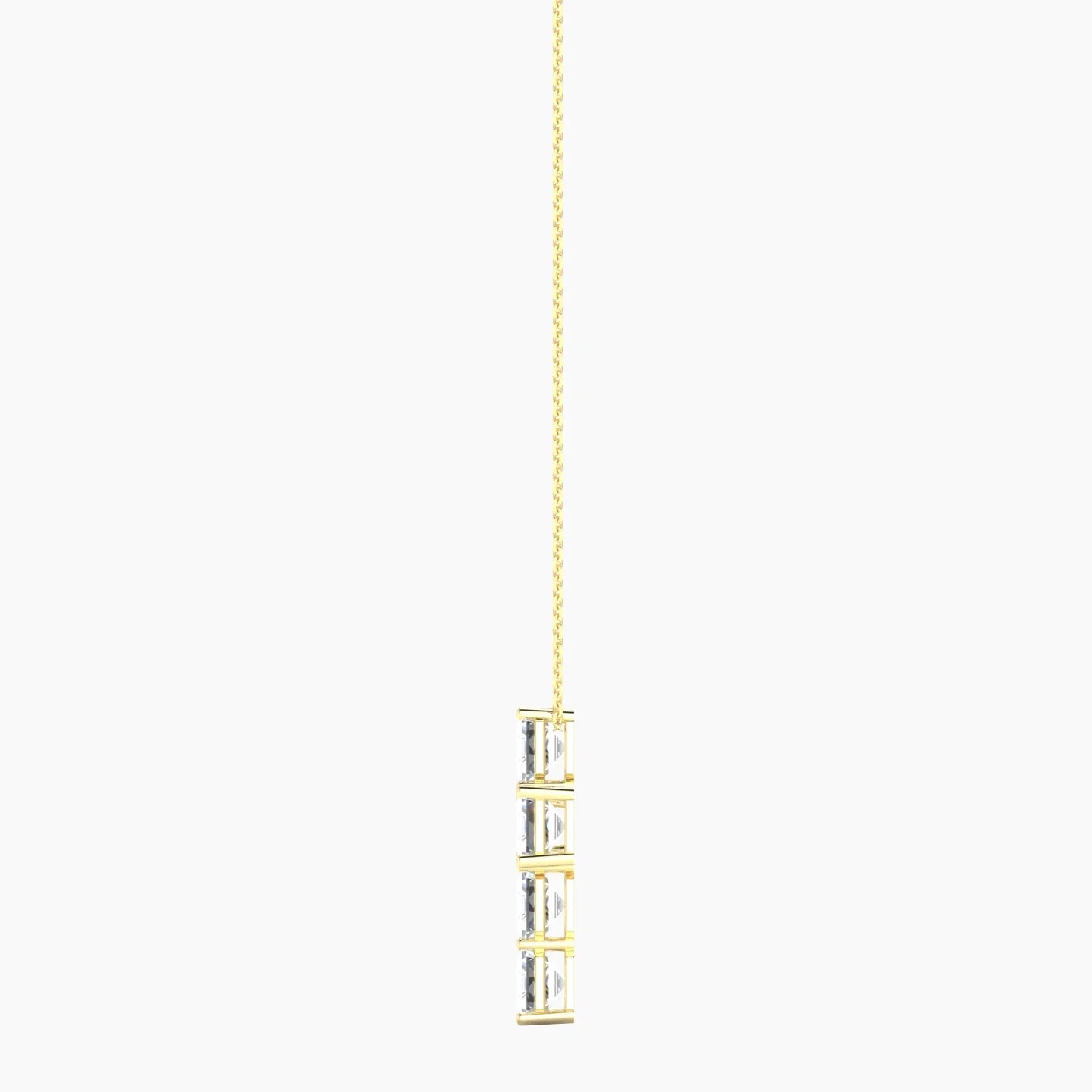 Cross | 18k Yellow Gold 1 ct Lab Diamond Asscher Cut Pendant