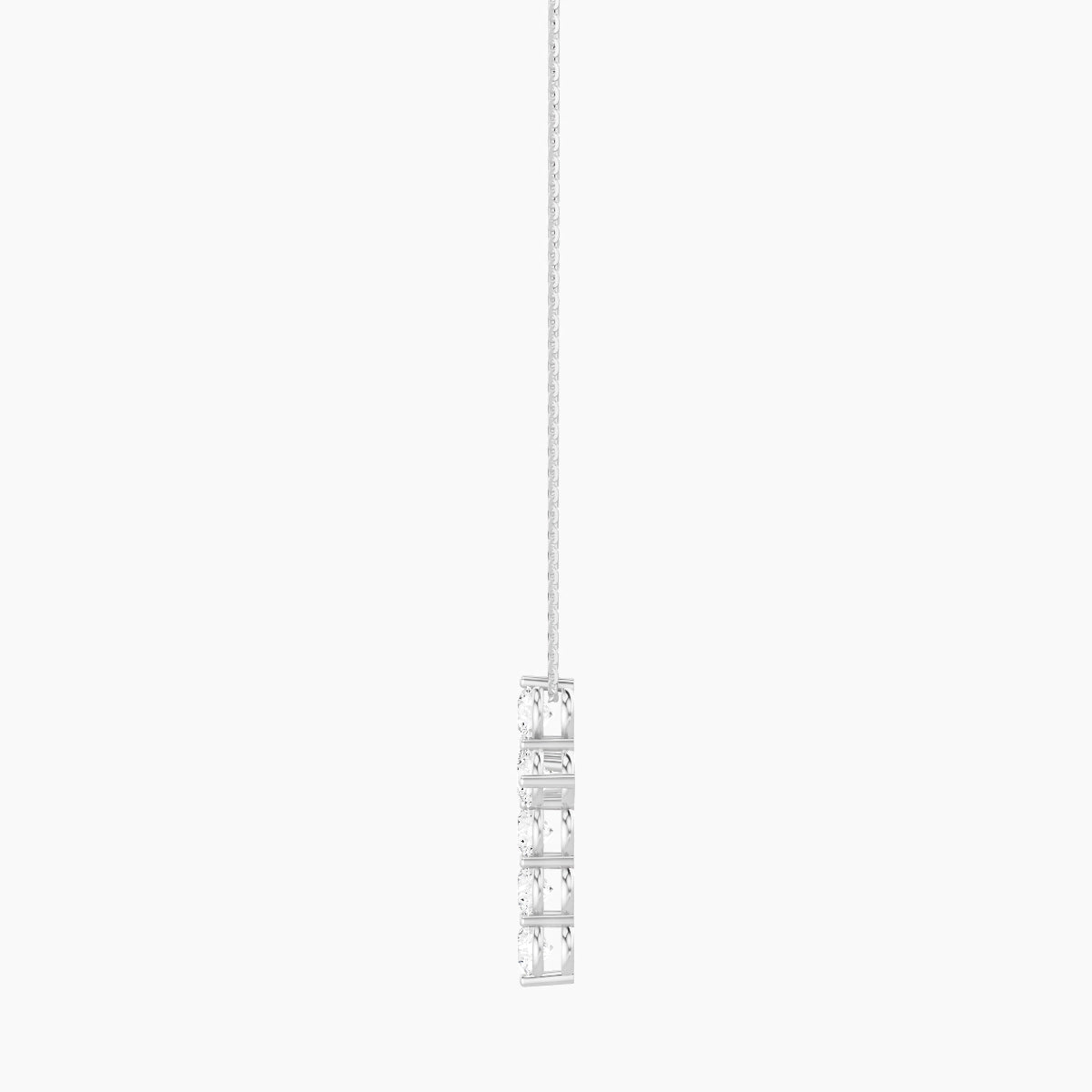 Cross | 18k White Gold 0.25 ct White Lab Diamond Round Pendant