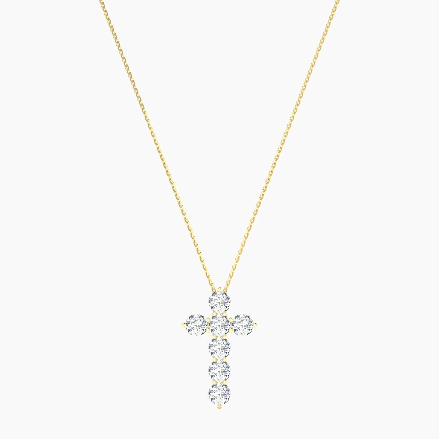 Cross | 18k Yellow Gold 0.25 ct Lab Diamond Round Cut Pendant