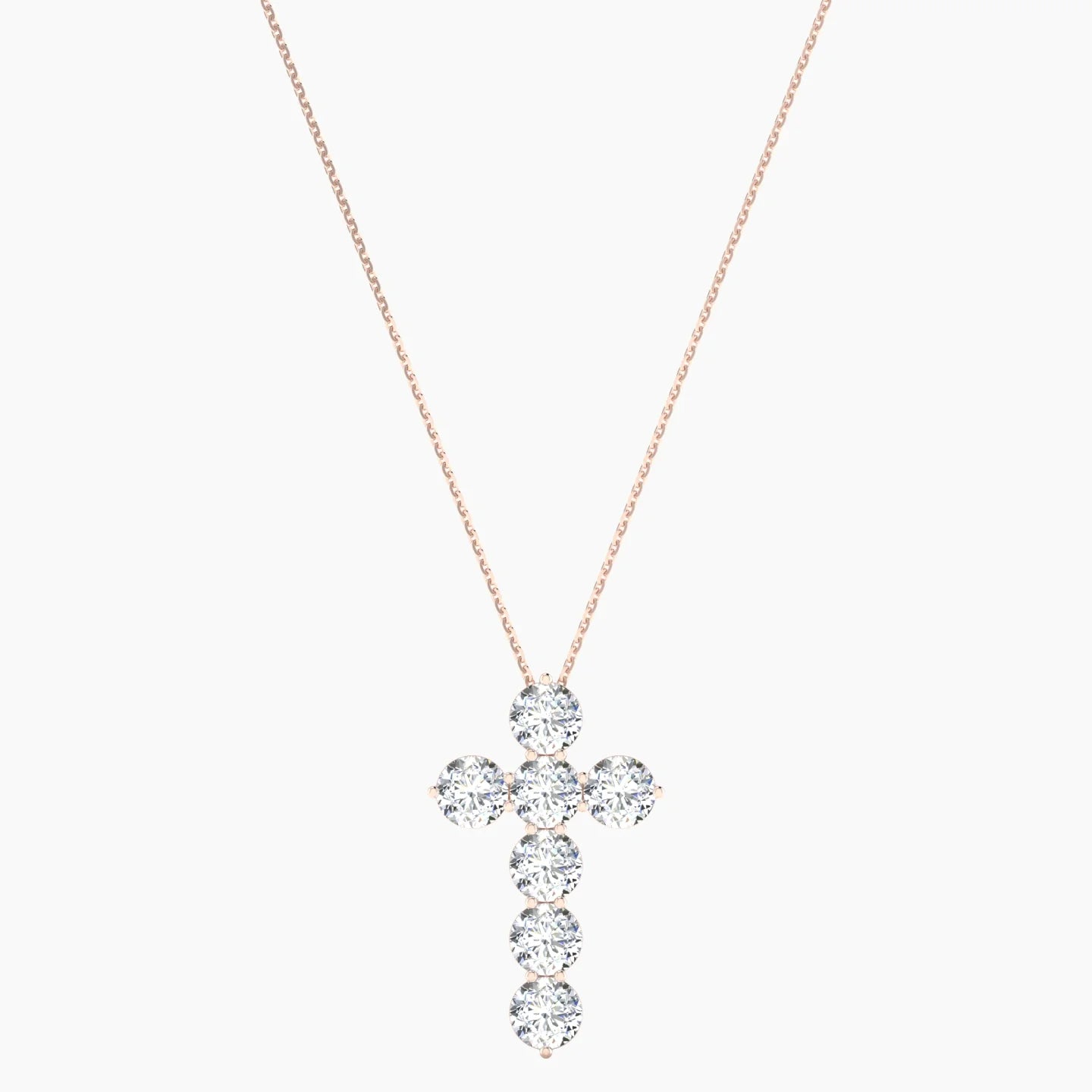 Cross | 18k Rose Gold 0.50 ct Lab Diamond Round Cut Pendant