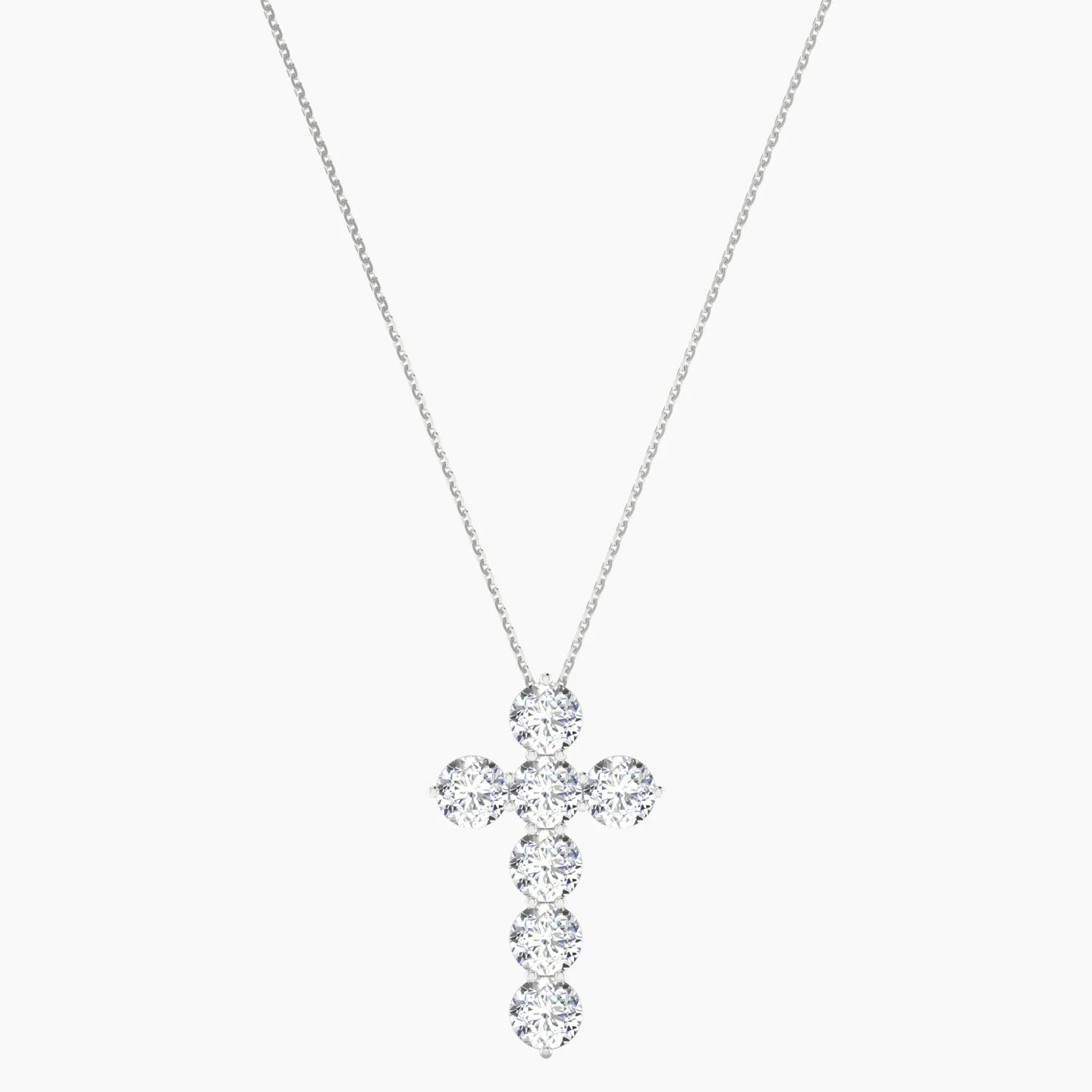 Cross | 18k White Gold 0.50 ct Lab Diamond Round Cut Pendant
