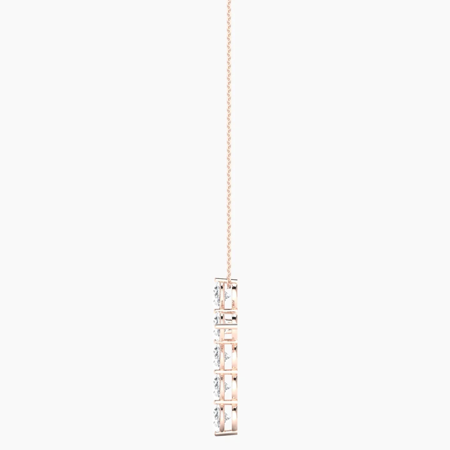 Cross | 18k Rose Gold 0.50 ct Lab Diamond Round Cut Pendant