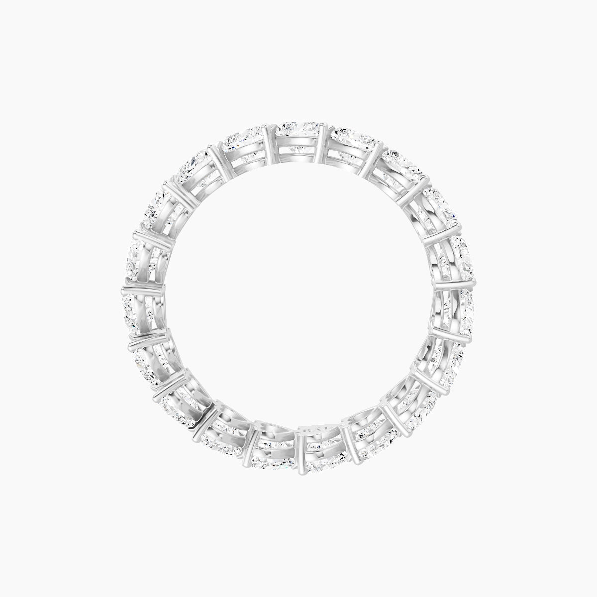 East-West Eternity Ring | 18k White Gold 3.7 x 3.35 mm Heart White Lab Diamond