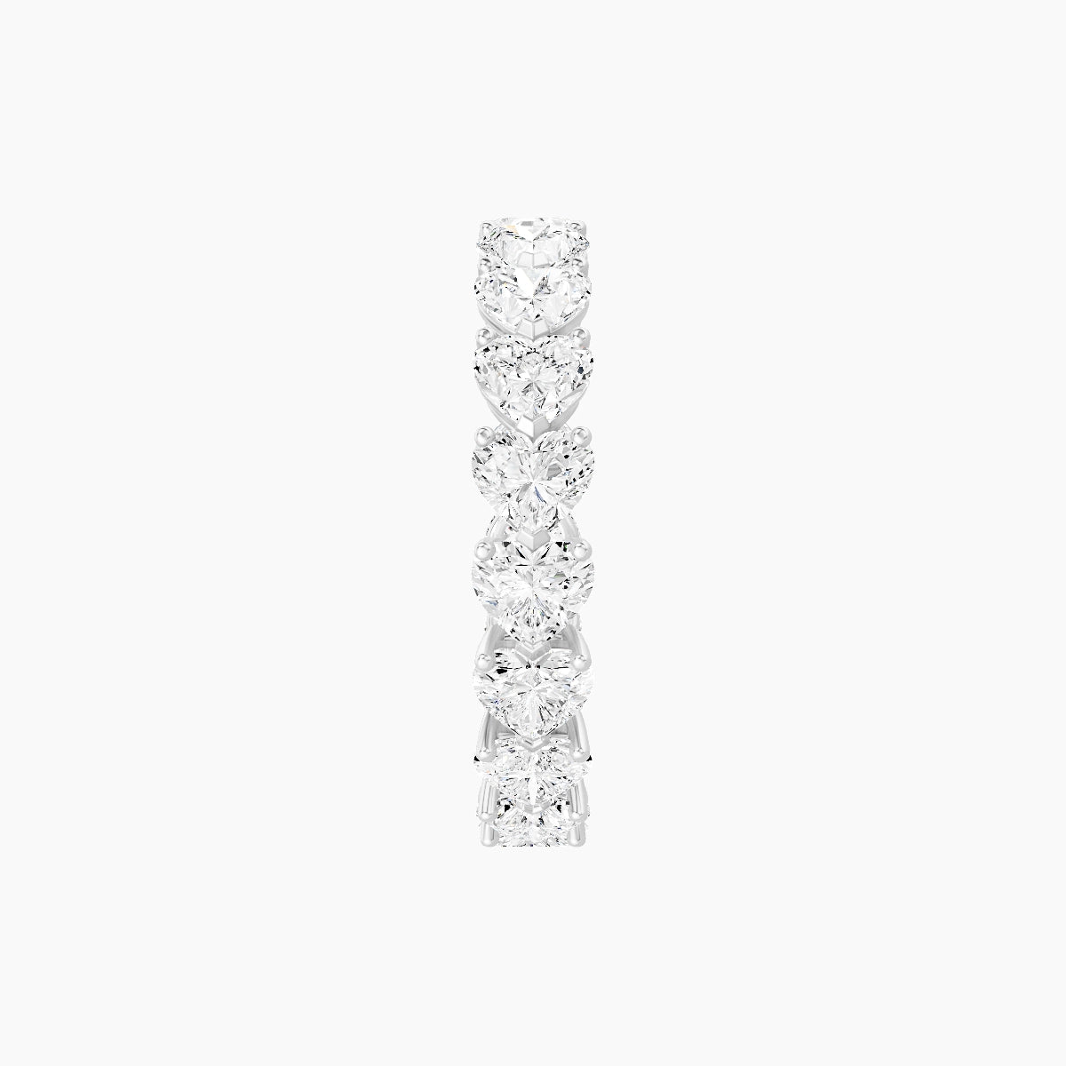 East-West Eternity Ring | 18k White Gold 3.7 x 3.35 mm Heart White Lab Diamond