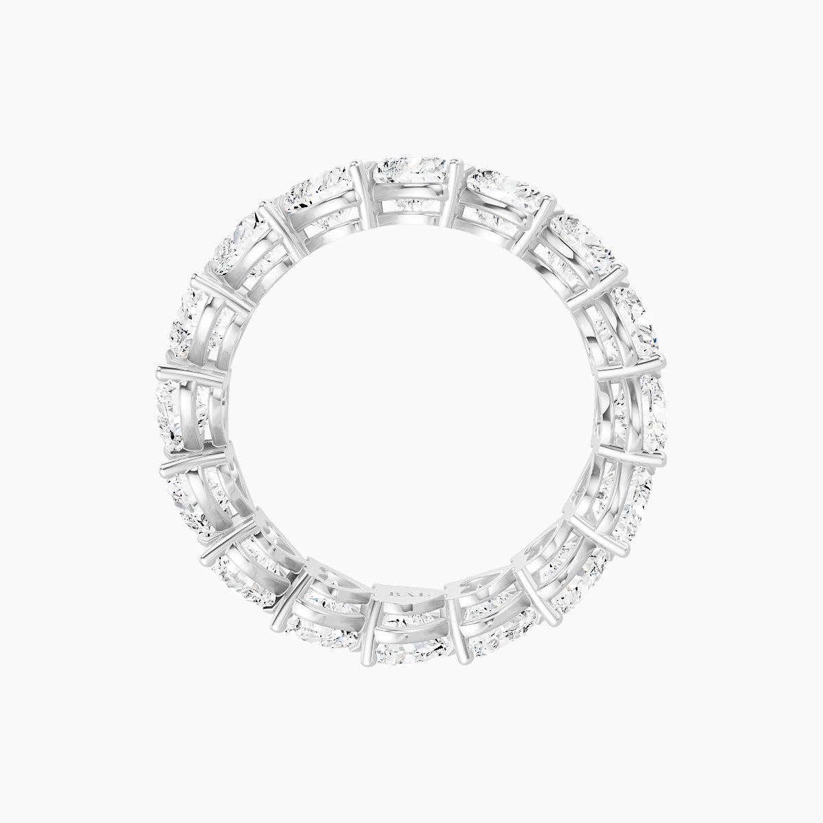 East-West Eternity Ring | 18k White Gold 4.6 x 4.15 mm Heart White Lab Diamond