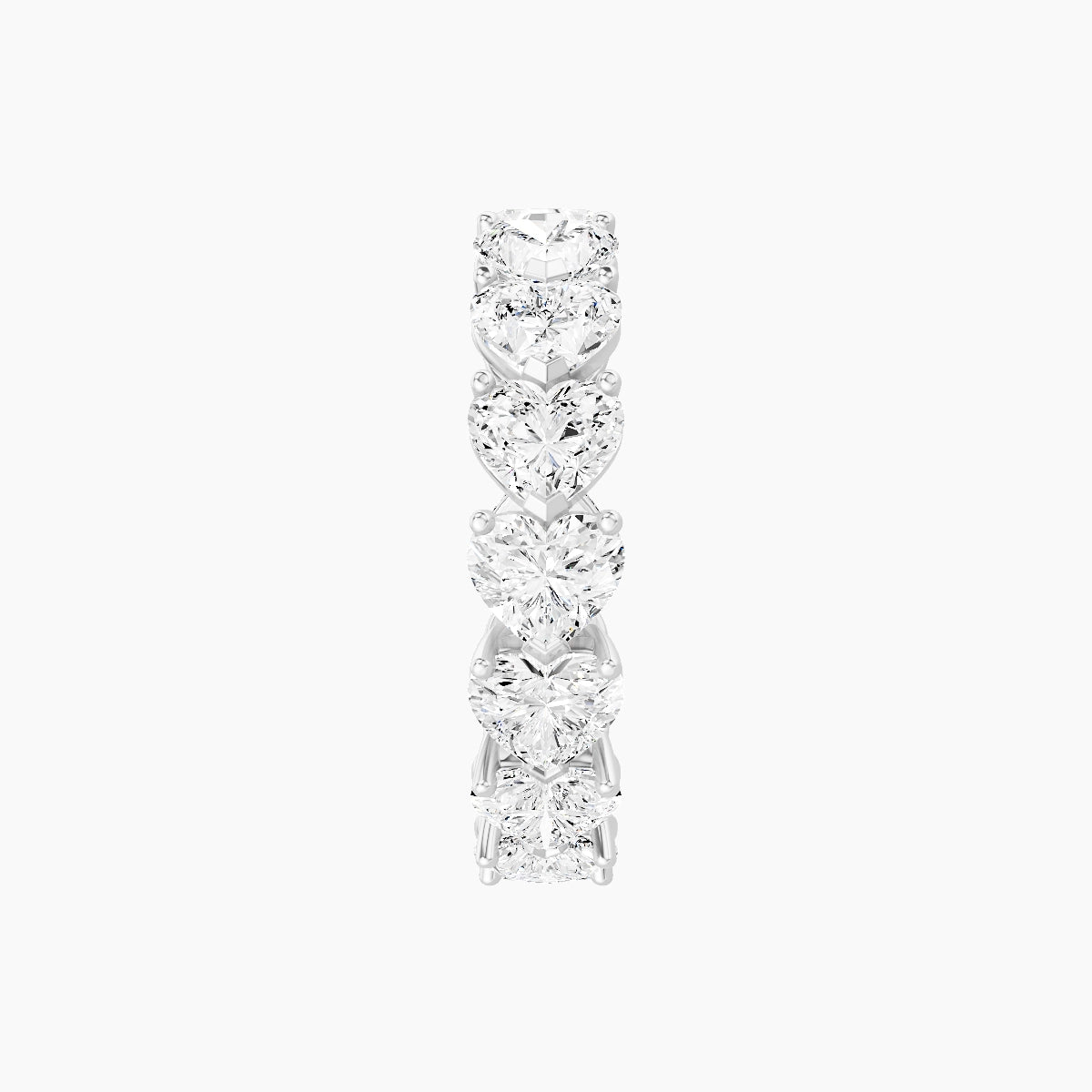 East-West Eternity Ring | 18k White Gold 4.6 x 4.15 mm Heart White Lab Diamond