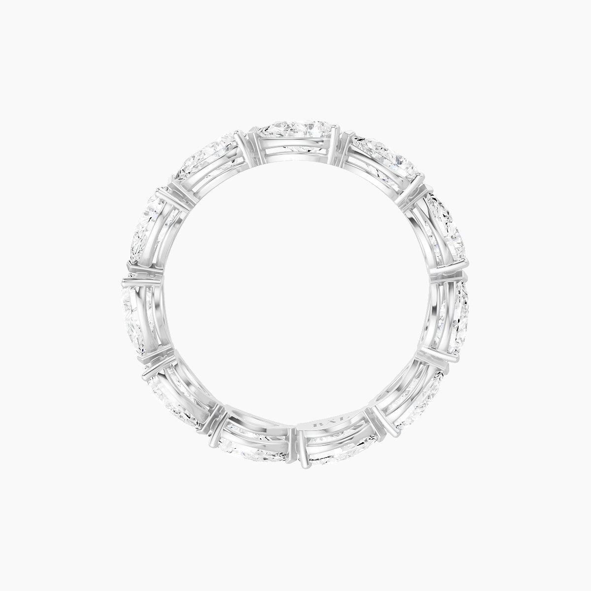 East-West Eternity Ring | 18k White Gold 5.5 x 3.5 mm Pear White Lab Diamond
