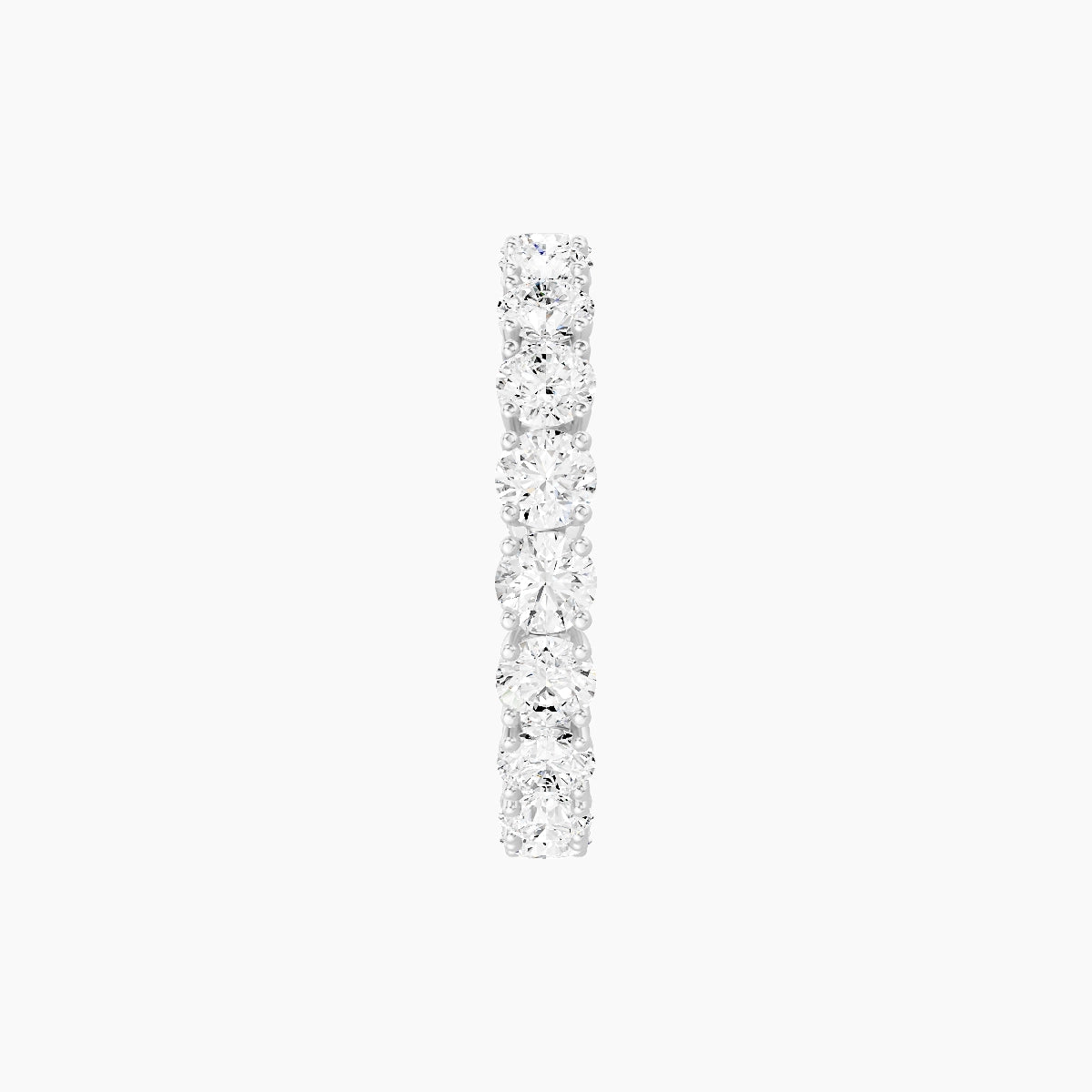 Eternity Ring | 18k White Gold 3 mm Round White Lab Diamond with 4 Prongs