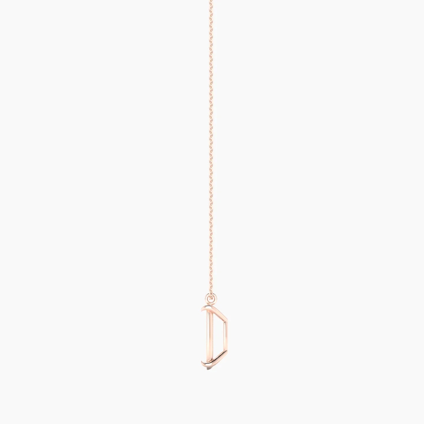 Hanging Solitaire | 18k Rose Gold 5-7.99 ct Cushion Cut Pendant Setting