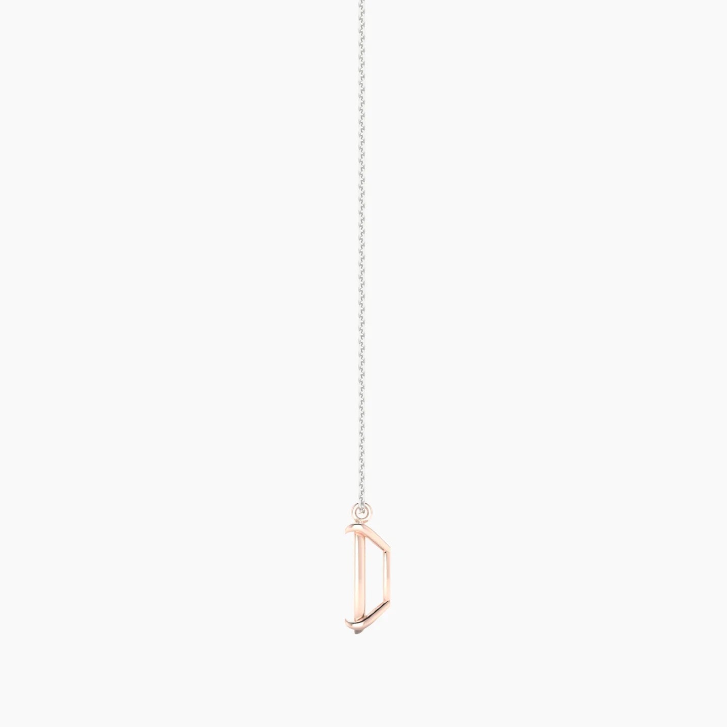 Hanging Solitaire | 18k White & Rose Gold 5-7.99 ct Cushion Cut Pendant Setting