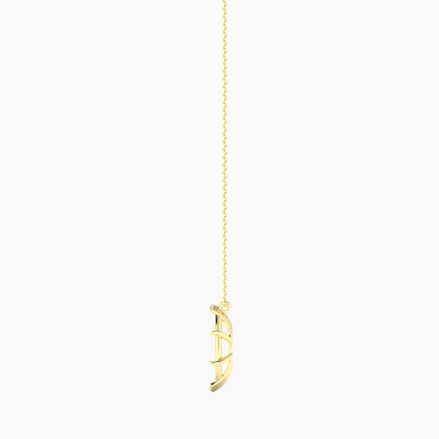 Hanging Solitaire | 18k Yellow Gold 3-4.99 ct Marquise Cut Pendant Setting