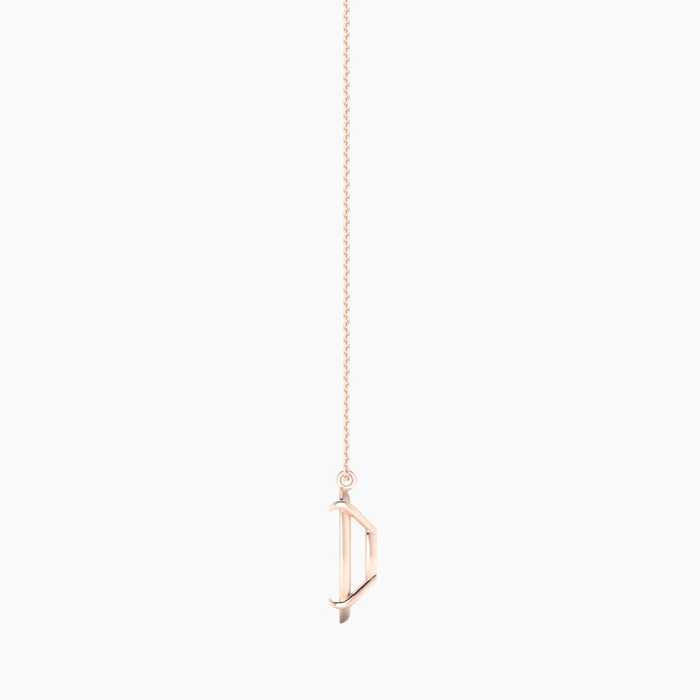 Hanging Solitaire | 18k Rose Gold 5-7.99 ct Oval Cut Pendant Setting