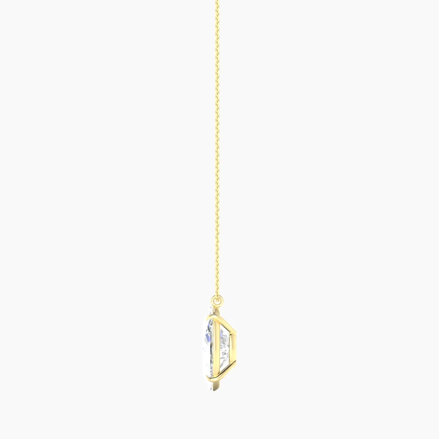Hanging Solitaire | 18k Yellow Gold 5 ct Lab Diamond Oval Cut Pendant