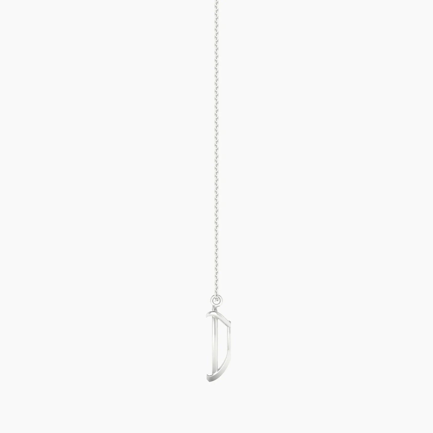 Hanging Solitaire | 18k White Gold 3-4.99 ct Pear Cut Pendant Setting