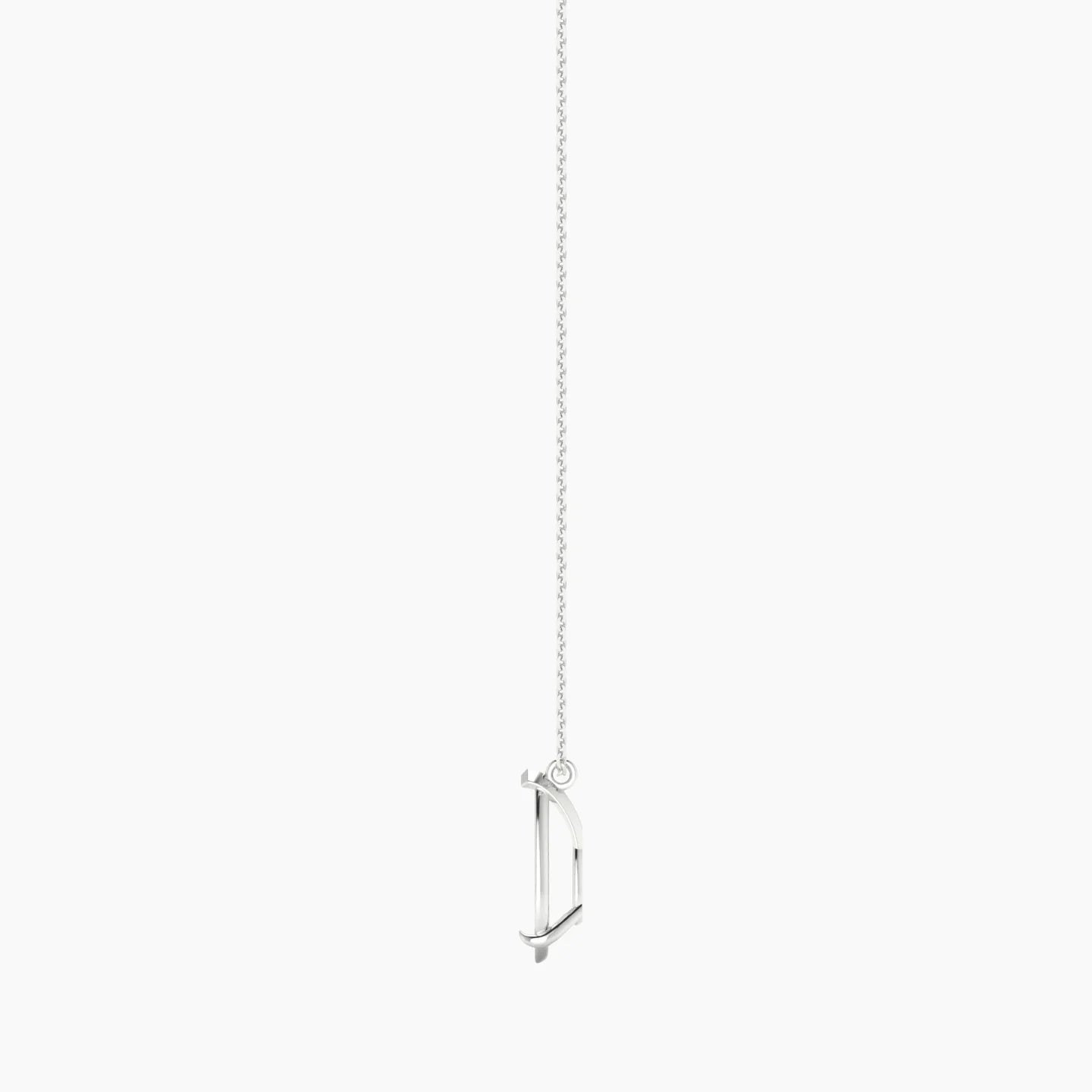 Hanging Solitaire | 18k White Gold 3-4.99 ct Pear Cut Pendant Setting