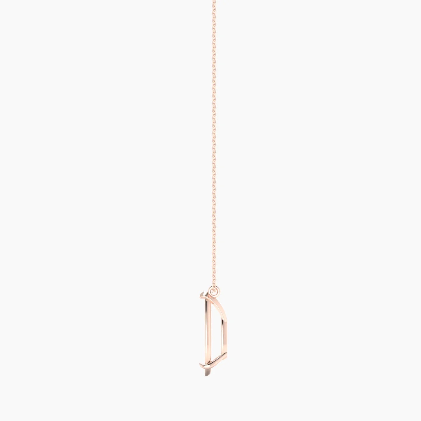 Hanging Solitaire | 18k Rose Gold 5-7.99 ct Pear Cut Pendant Setting