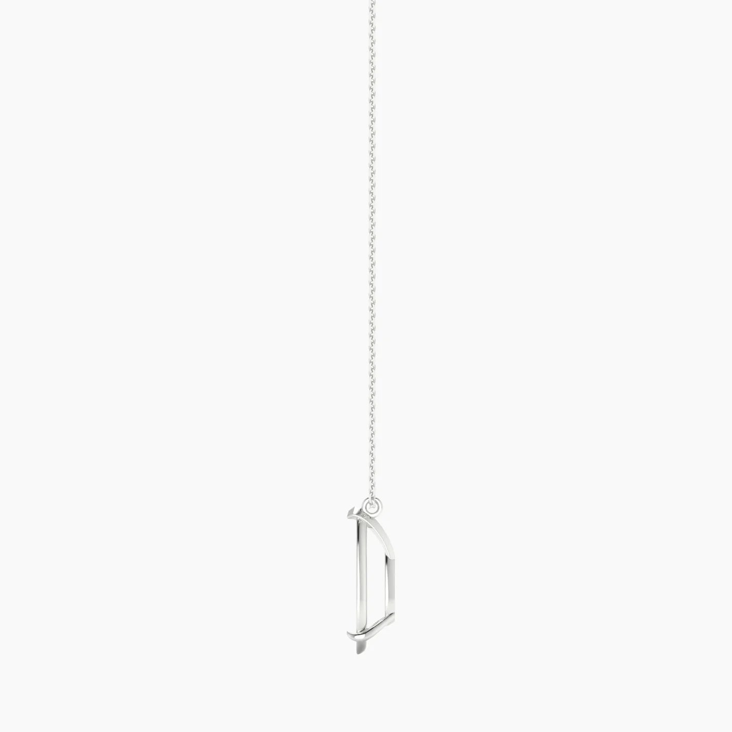 Hanging Solitaire | 18k White Gold 5-7.99 ct Pear Cut Pendant Setting