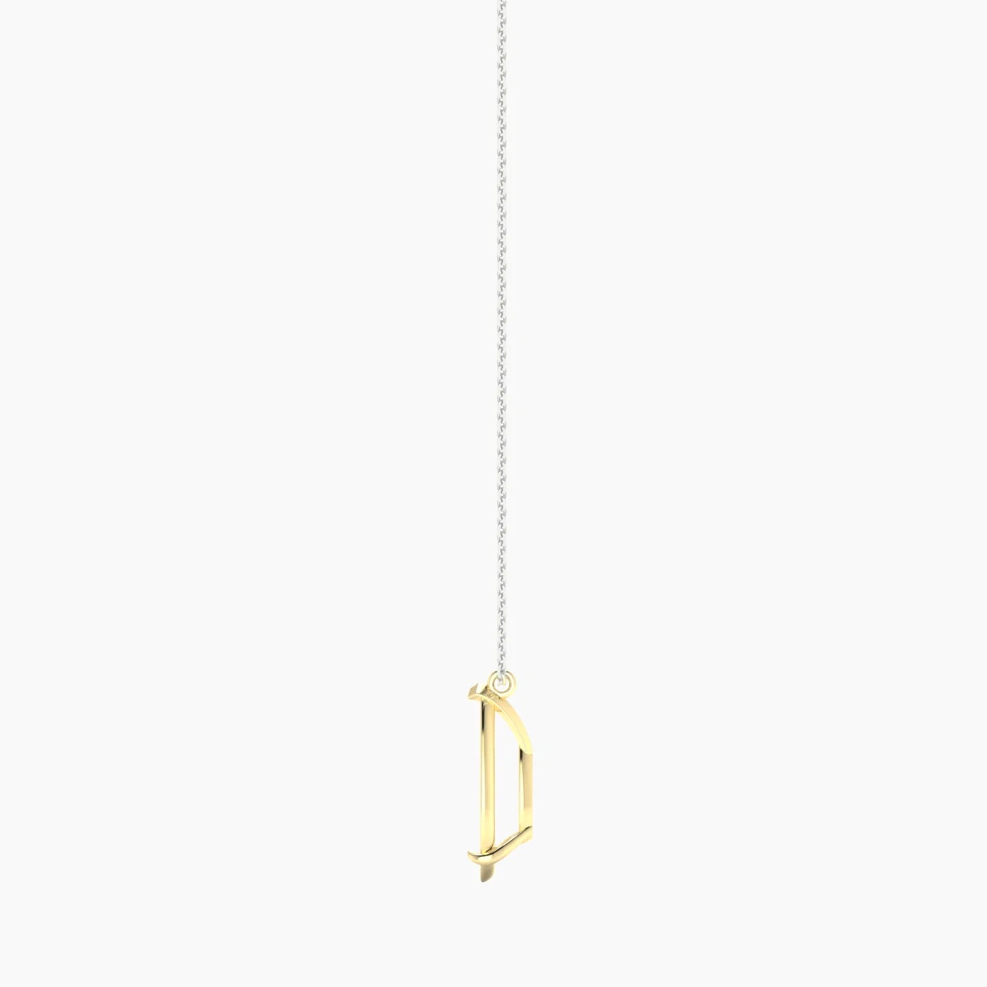 Hanging Solitaire | 18k White & Yellow Gold 5-7.99 ct Pear Cut Pendant Setting