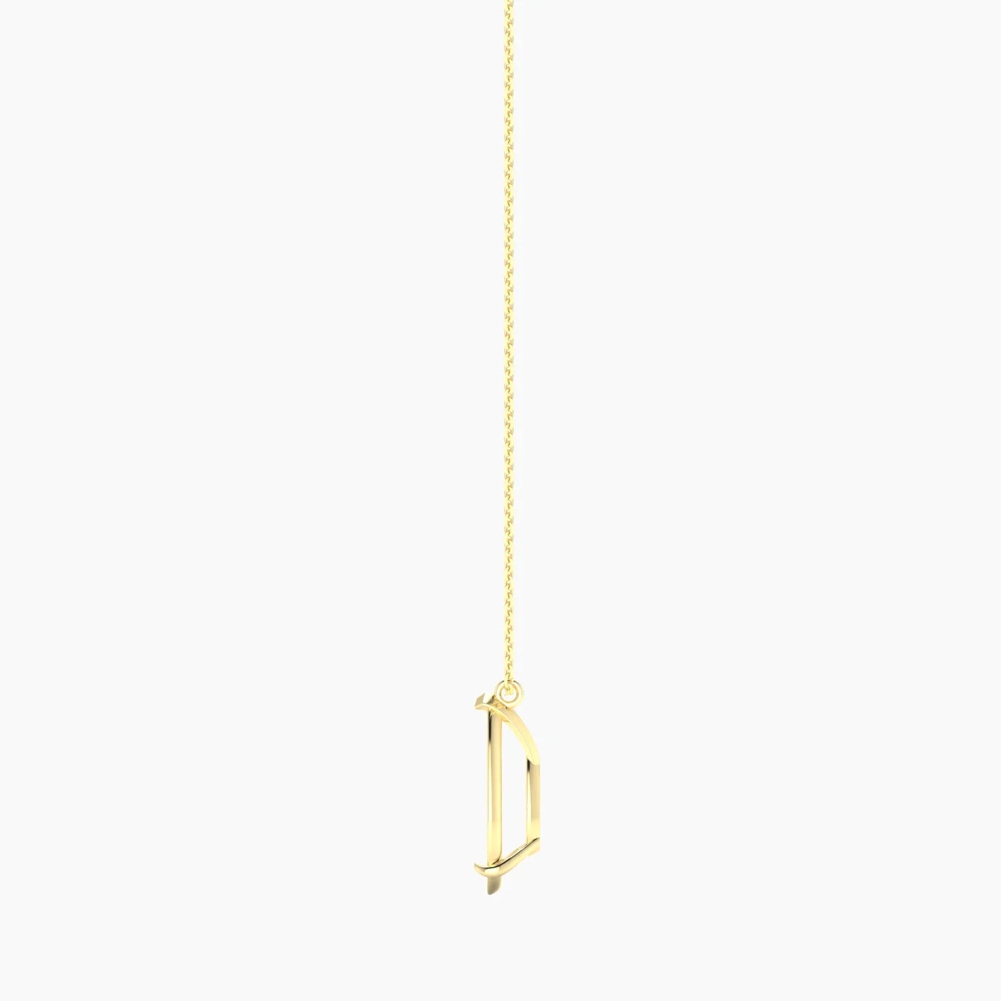 Hanging Solitaire | 18k Yellow Gold 5-7.99 ct Pear Cut Pendant Setting