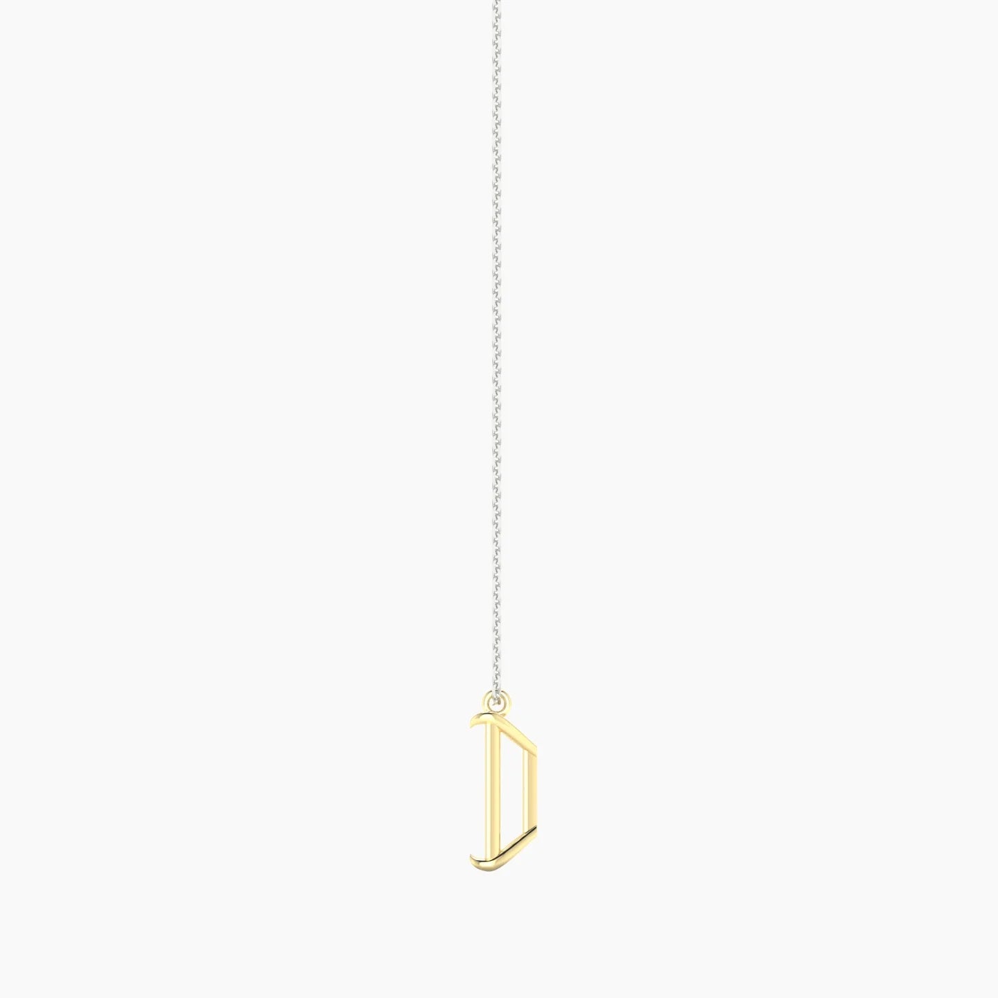 Hanging Solitaire | 18k White & Yellow Gold 5-7.99 ct Radiant Cut Pendant Setting