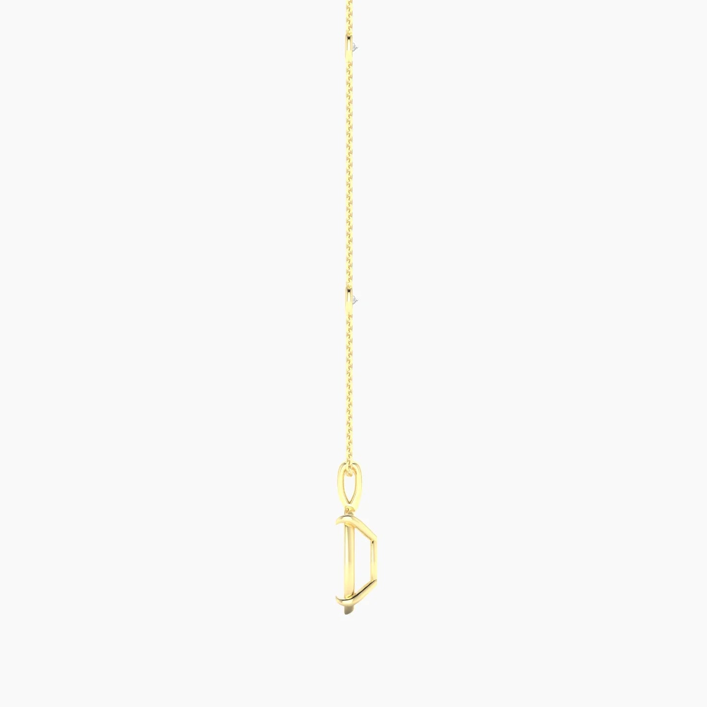 Hanging Solitaire with Sautoir | 18k Yellow Gold 3-4.99 ct Oval Cut Pendant Setting
