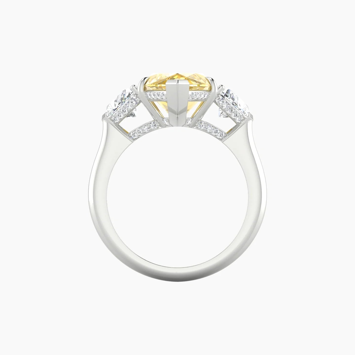Heart Trilogy | 18k White Gold 5 ct Marquise Cut Ring