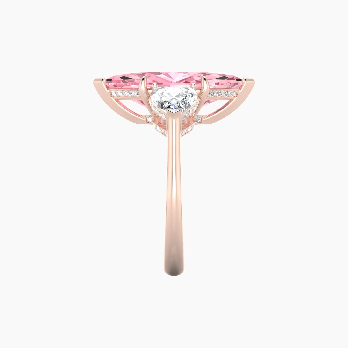 Heart Trilogy | 18k Rose Gold 5 ct Marquise Cut Ring