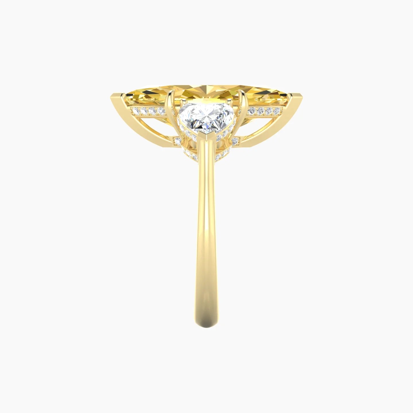 Heart Trilogy | 18k Yellow Gold 5 ct Marquise Cut Ring