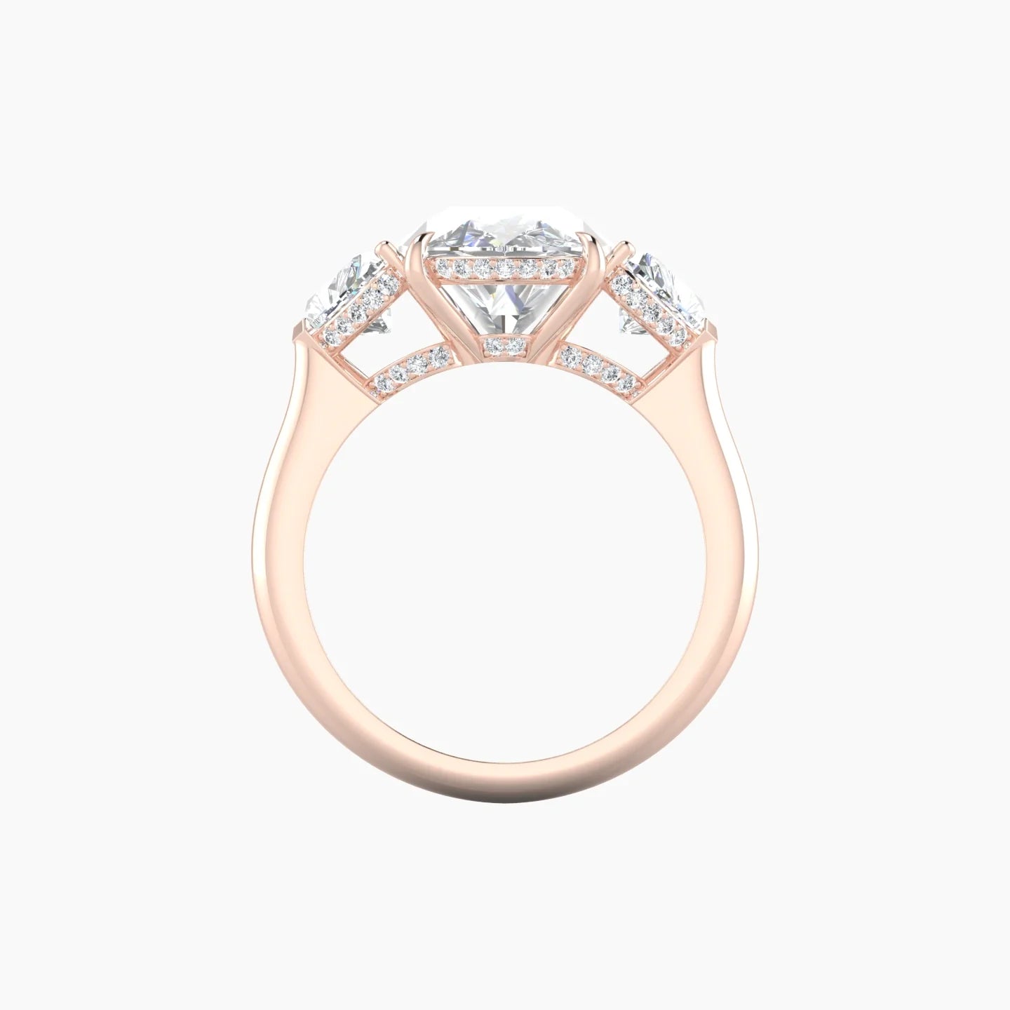 Heart Trilogy | 18k Rose Gold 5 ct Pear Cut Ring