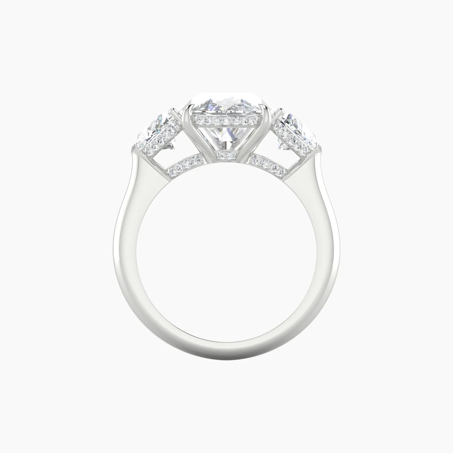 Heart Trilogy | 18k White Gold 5 ct Pear Cut Ring