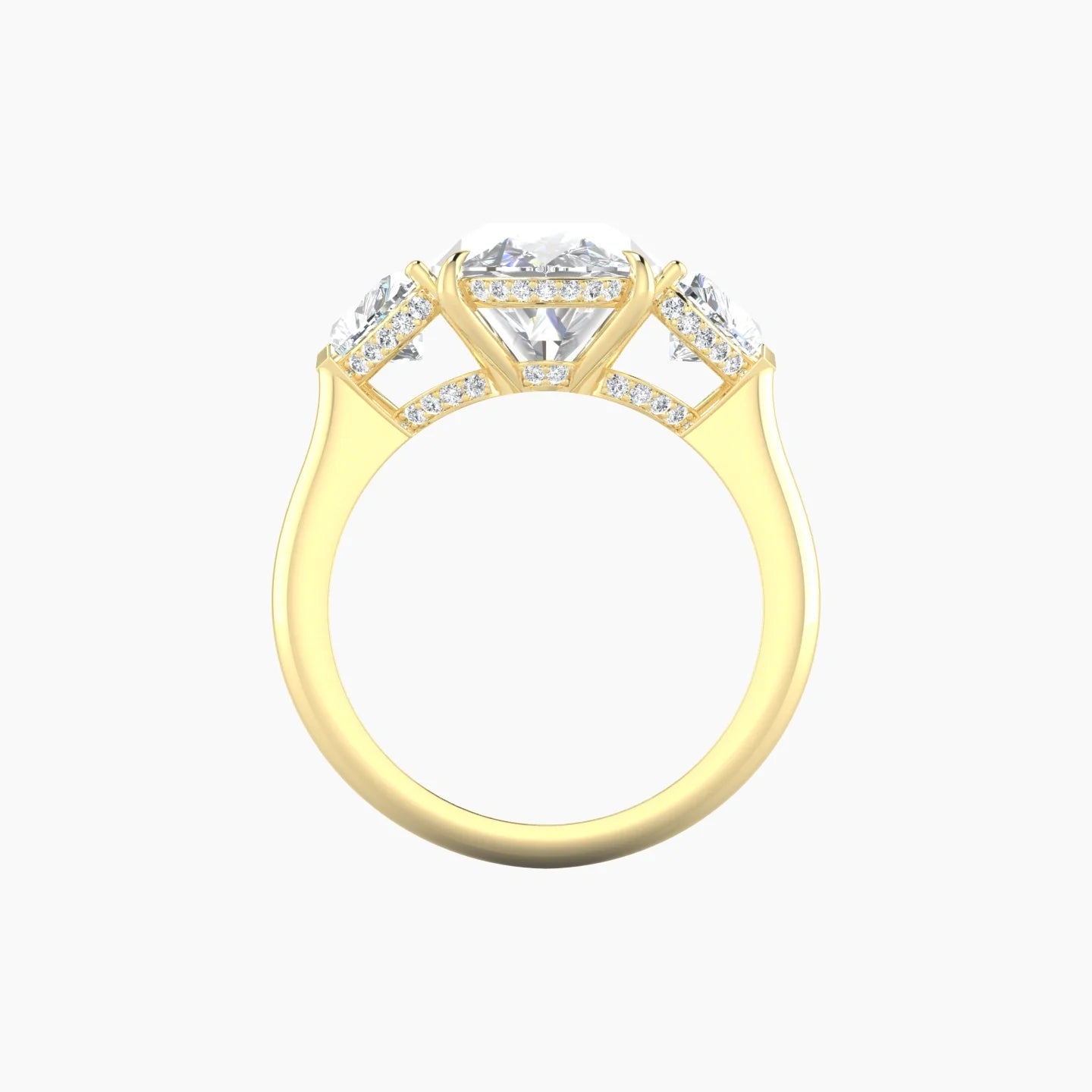 Heart Trilogy | 18k Yellow Gold 5 ct Pear Cut Ring