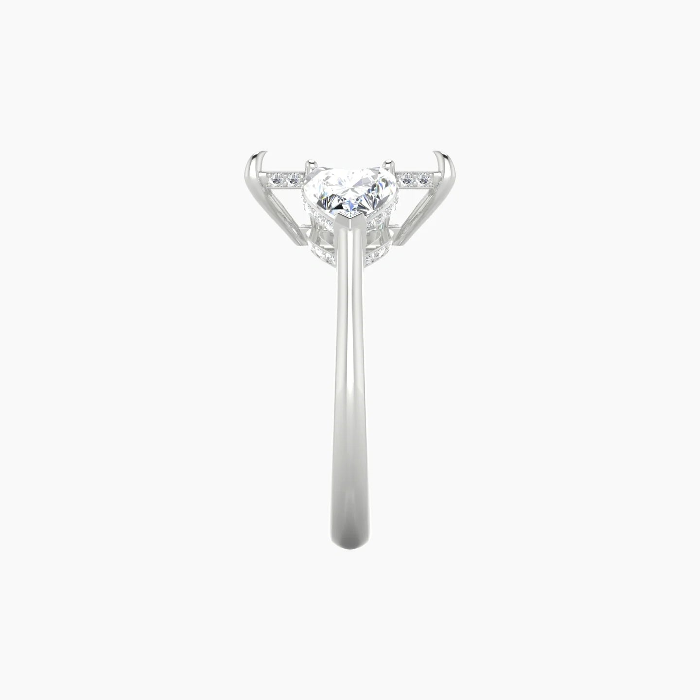 Heart Trilogy | 18k White Gold 5-7.99 ct Radiant Cut Ring Setting