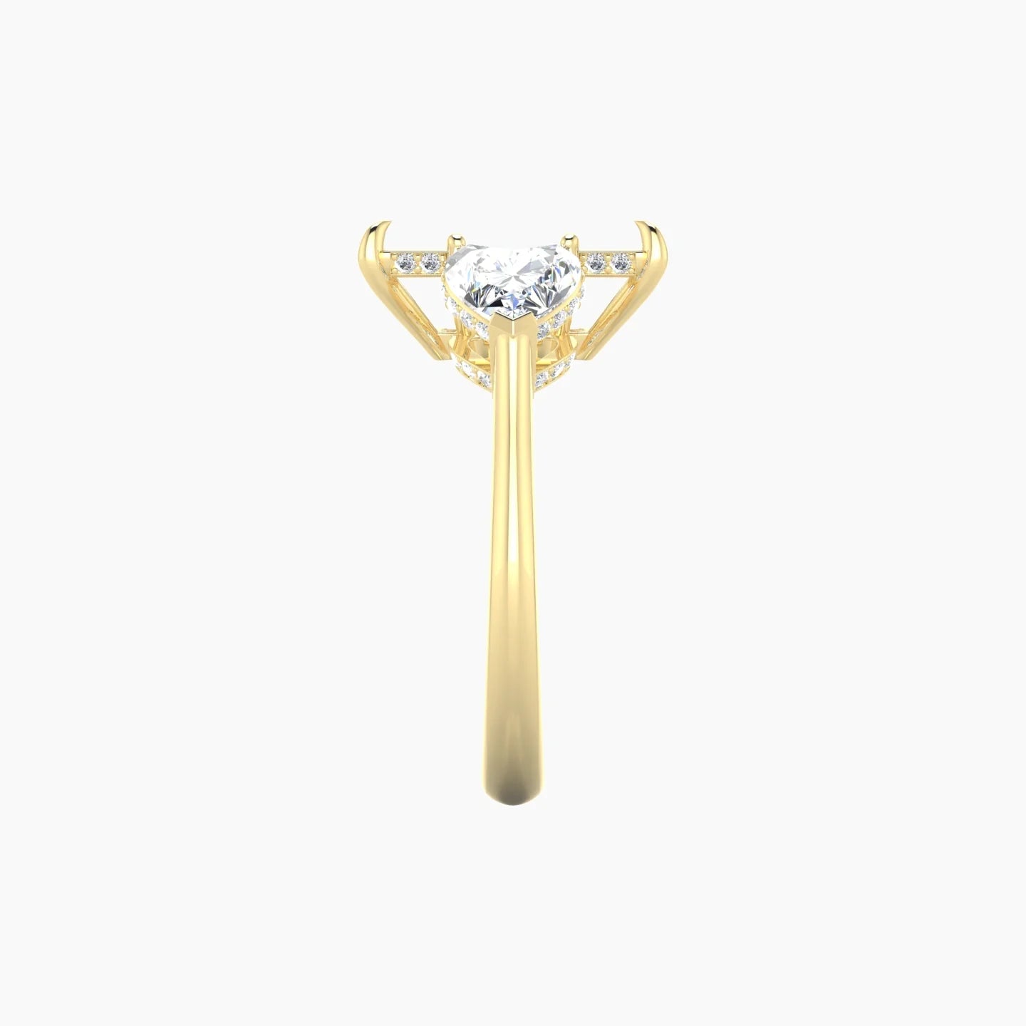 Heart Trilogy | 18k Yellow Gold 5-7.99 ct Radiant Cut Ring Setting
